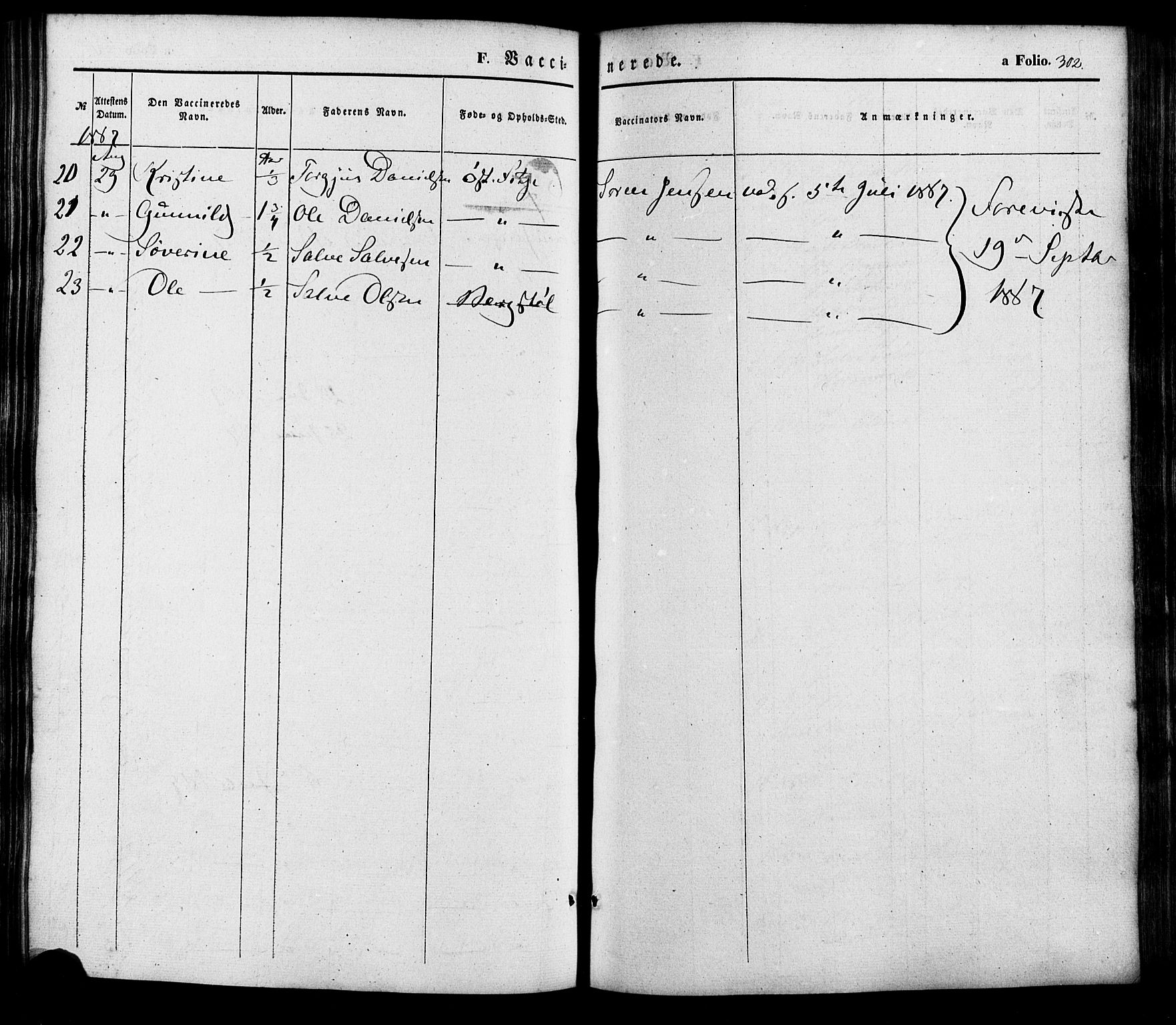 Søgne sokneprestkontor, AV/SAK-1111-0037/F/Fa/Faa/L0002: Parish register (official) no. A 2, 1854-1882, p. 302