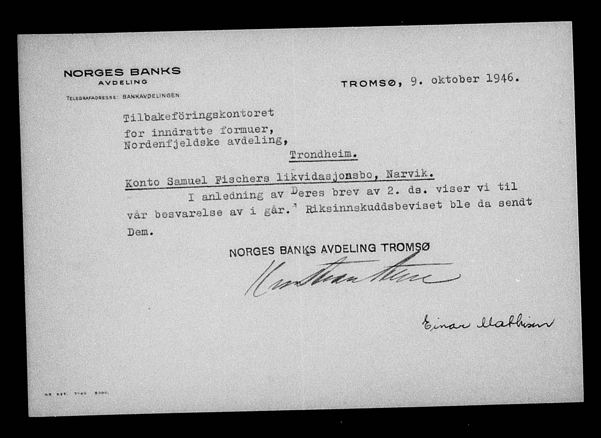 Justisdepartementet, Tilbakeføringskontoret for inndratte formuer, AV/RA-S-1564/H/Hc/Hcb/L0913: --, 1945-1947, p. 18