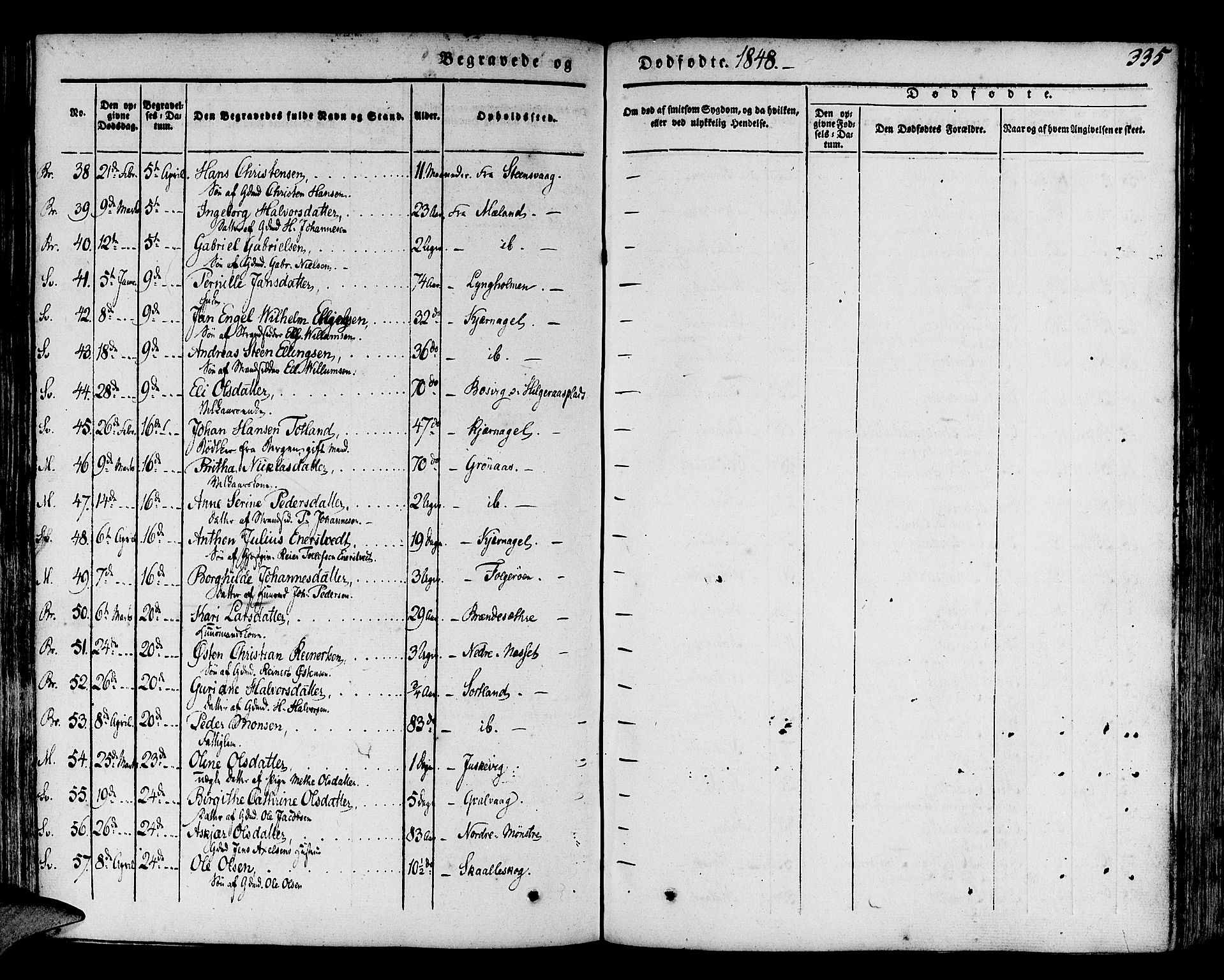 Finnås sokneprestembete, SAB/A-99925/H/Ha/Haa/Haaa/L0006: Parish register (official) no. A 6, 1836-1850, p. 335