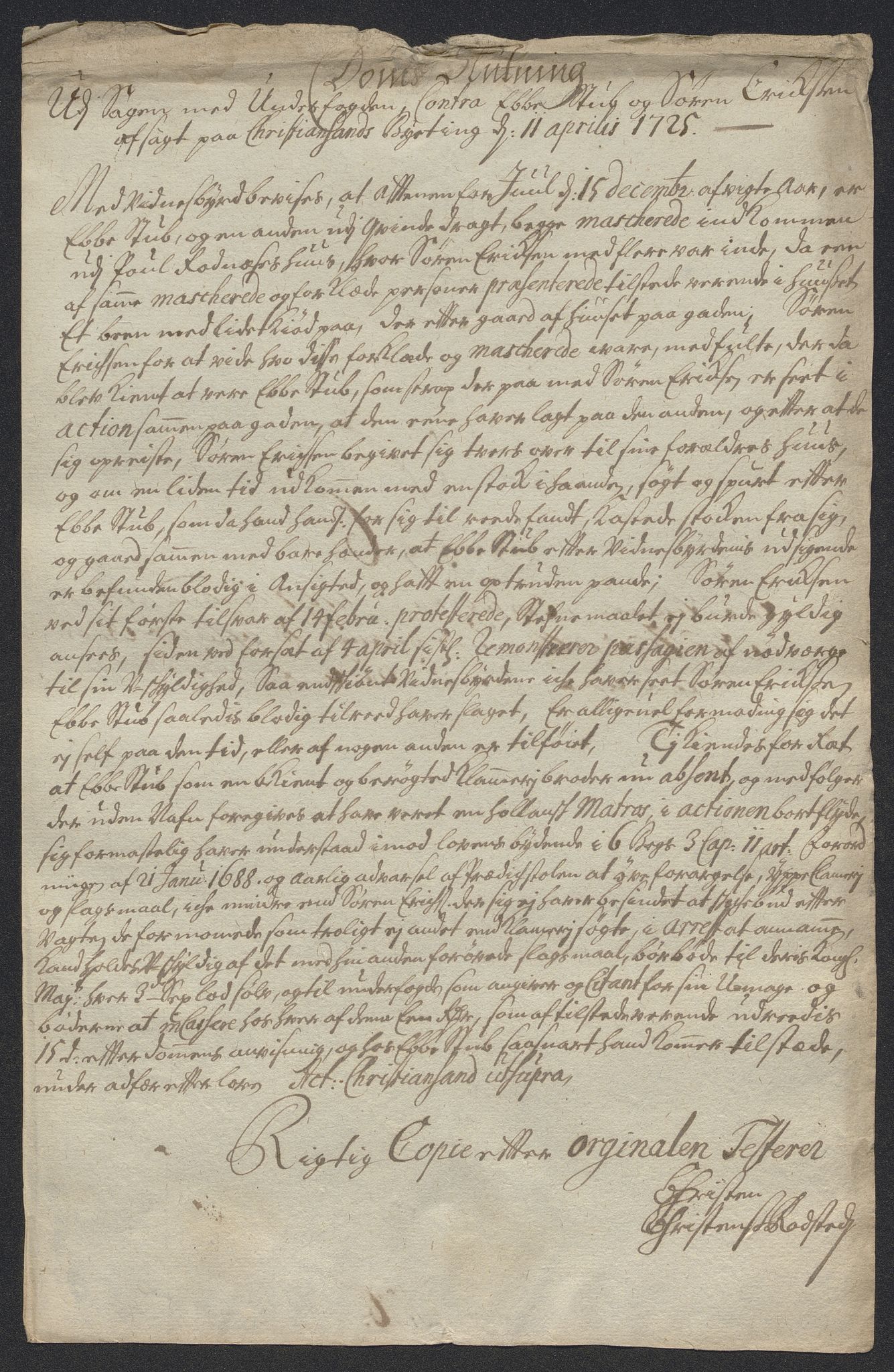 Rentekammeret inntil 1814, Reviderte regnskaper, Byregnskaper, AV/RA-EA-4066/R/Rm/L0286: [M19] Sikt og sakefall, 1719-1727, p. 400