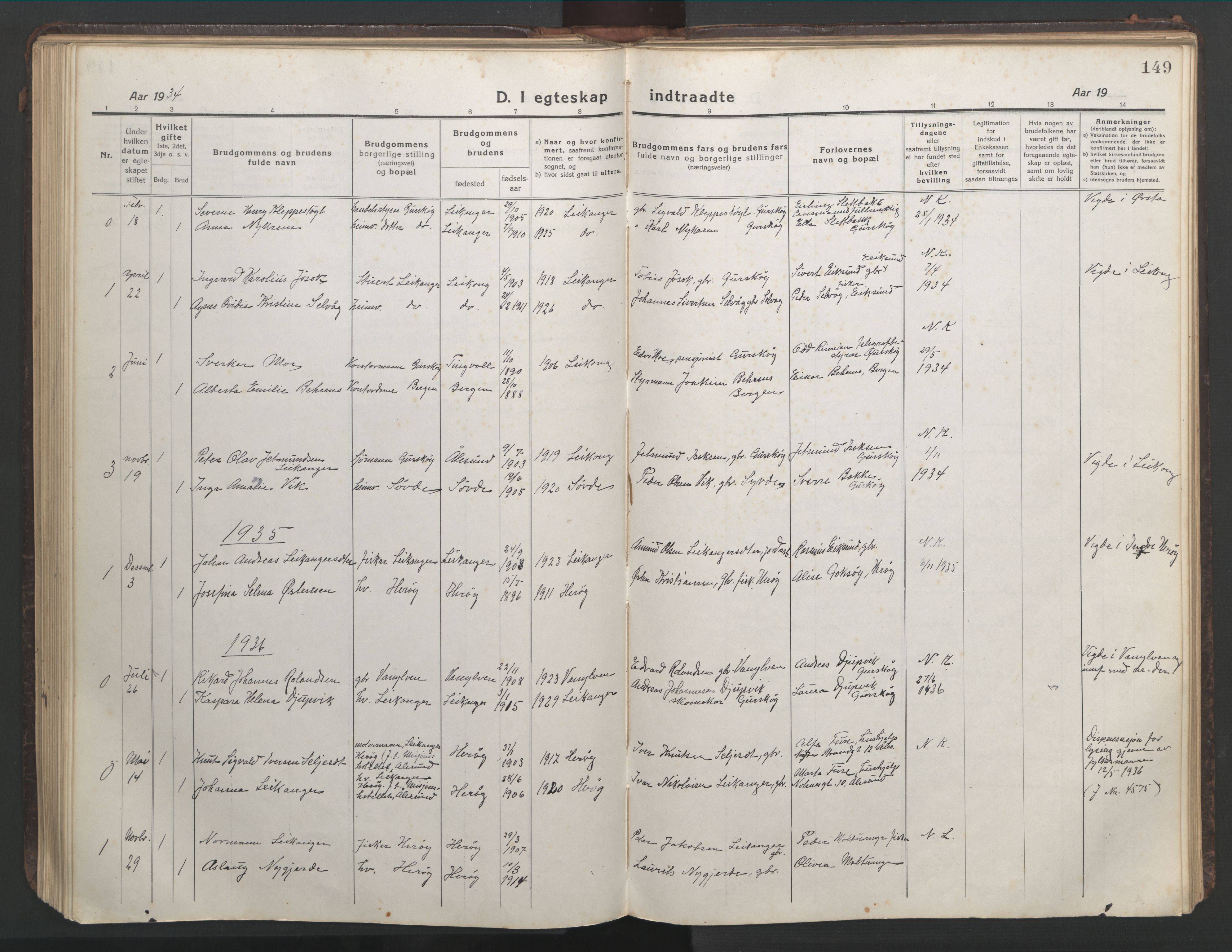 Ministerialprotokoller, klokkerbøker og fødselsregistre - Møre og Romsdal, SAT/A-1454/508/L0099: Parish register (copy) no. 508C03, 1917-1947, p. 149