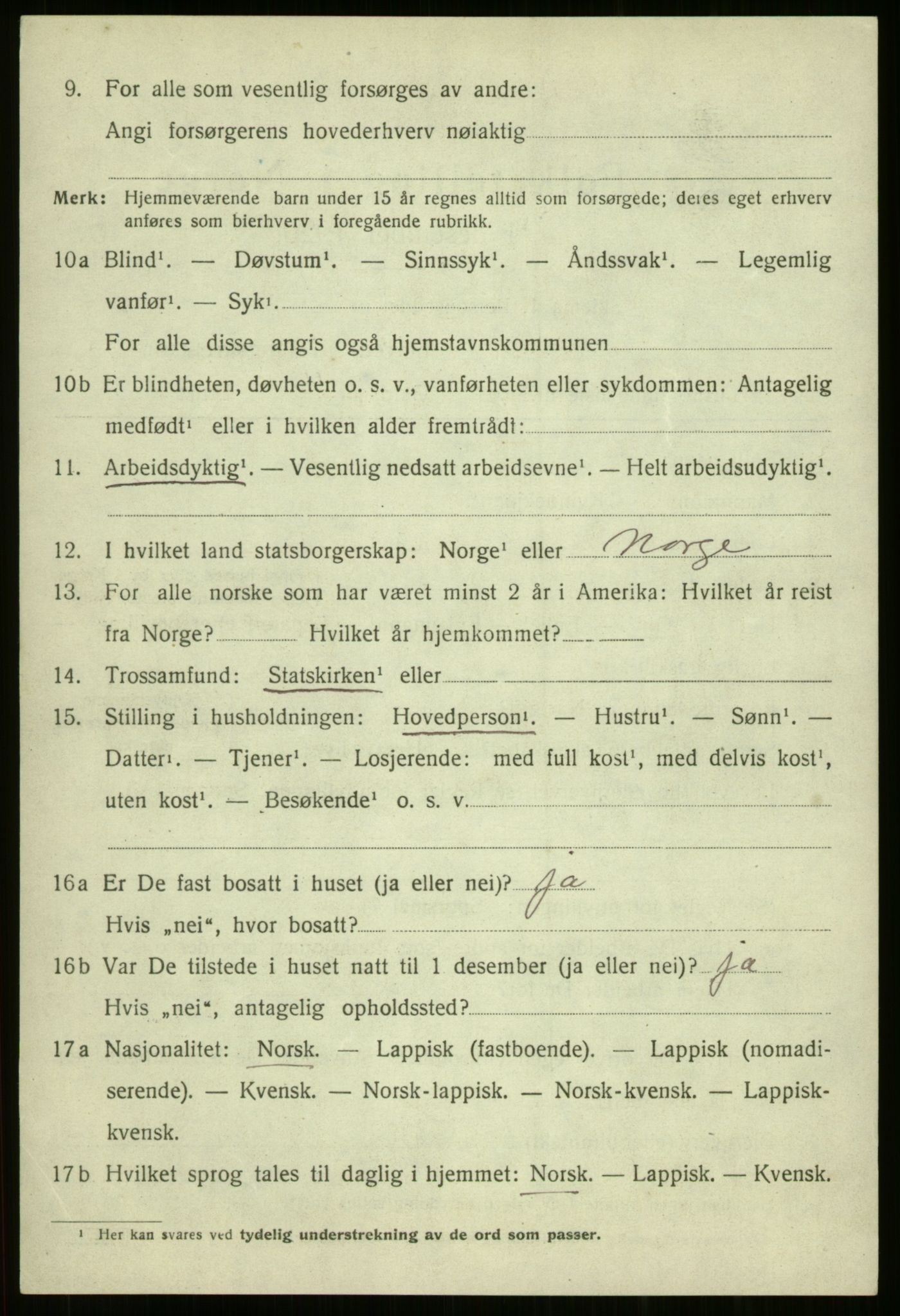 SATØ, 1920 census for Kvæfjord, 1920, p. 2570