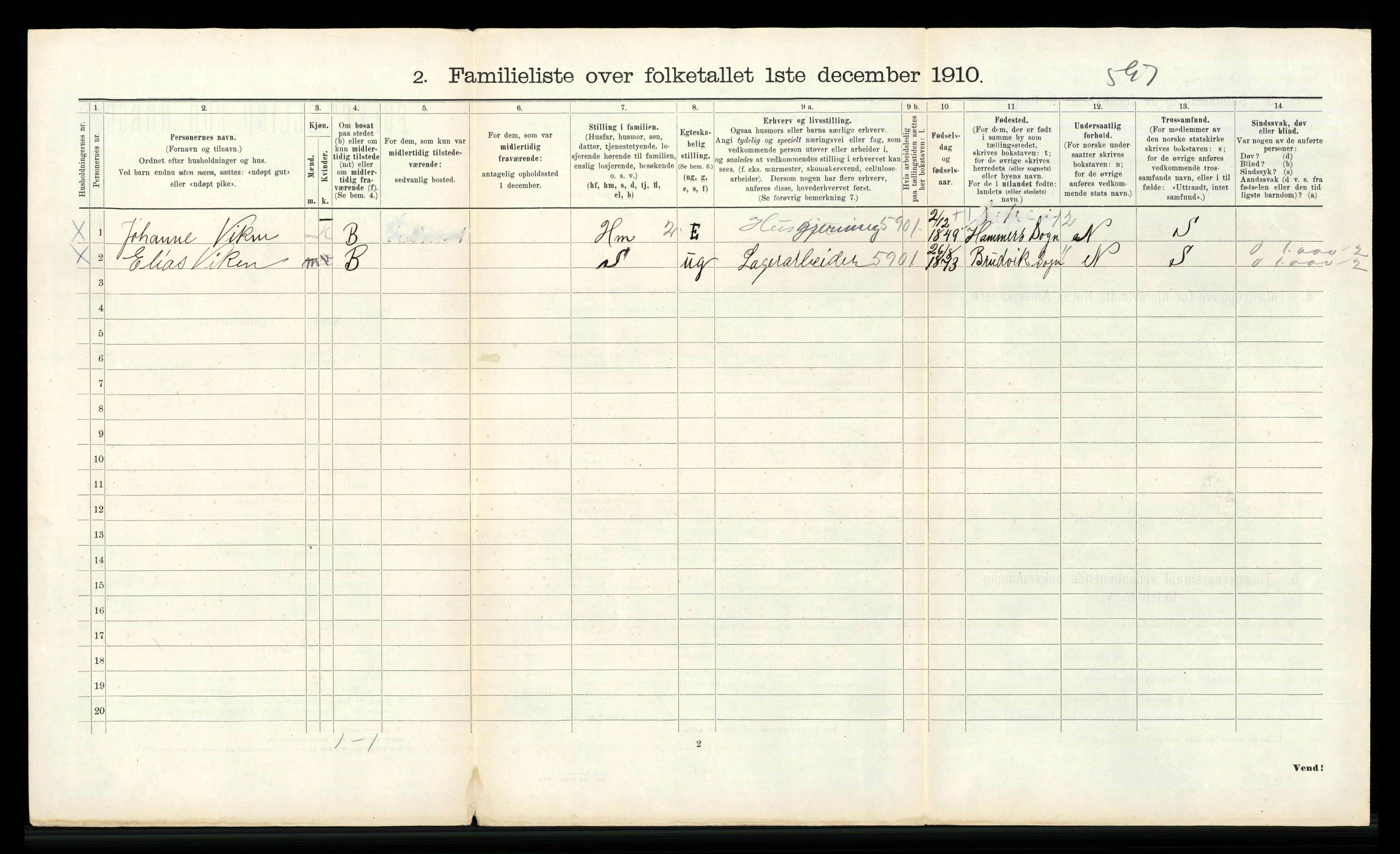 RA, 1910 census for Bergen, 1910, p. 29840