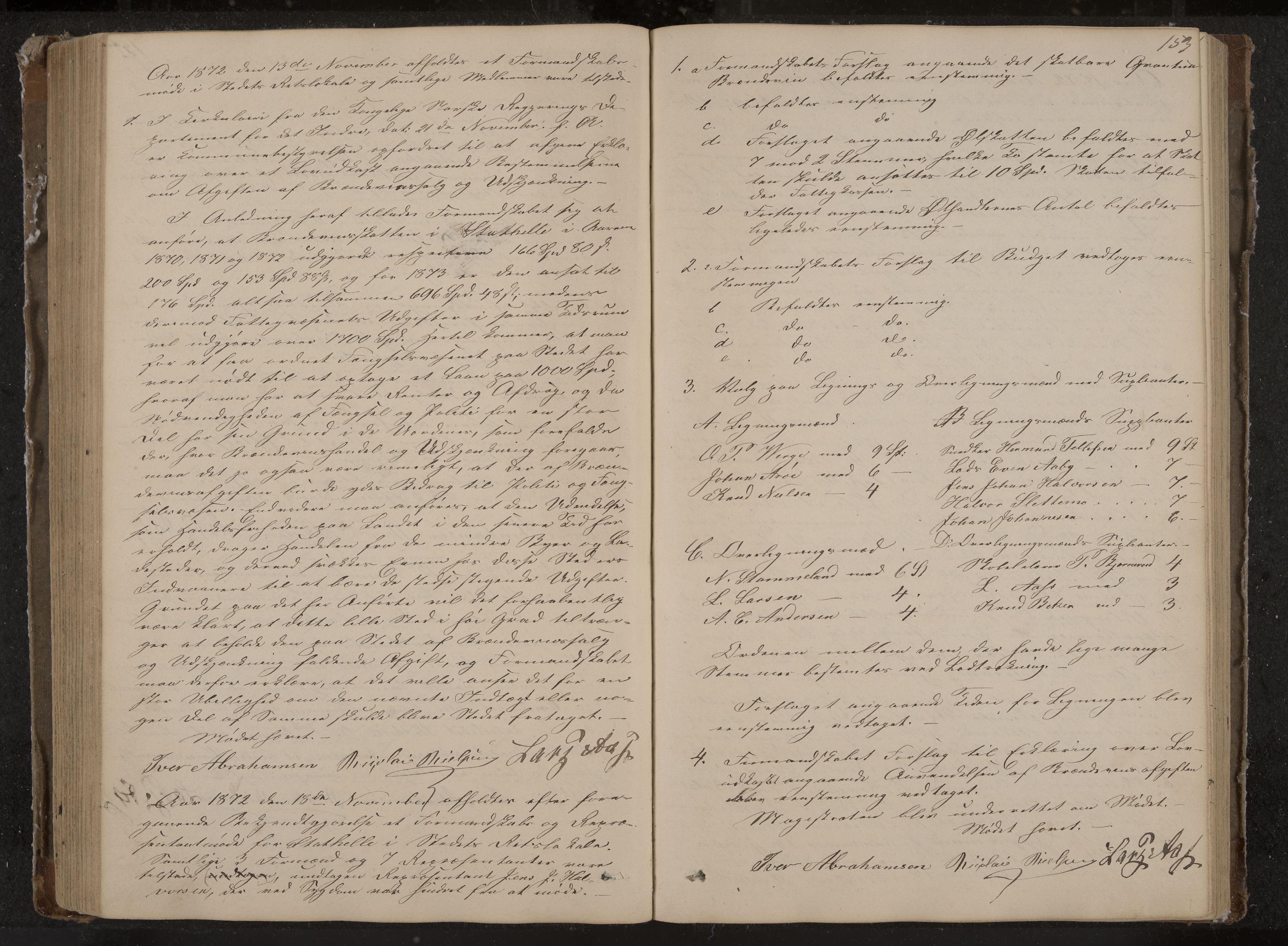 Stathelle formannskap og sentraladministrasjon, IKAK/0803021/A/L0001: Møtebok, 1852-1891, p. 153