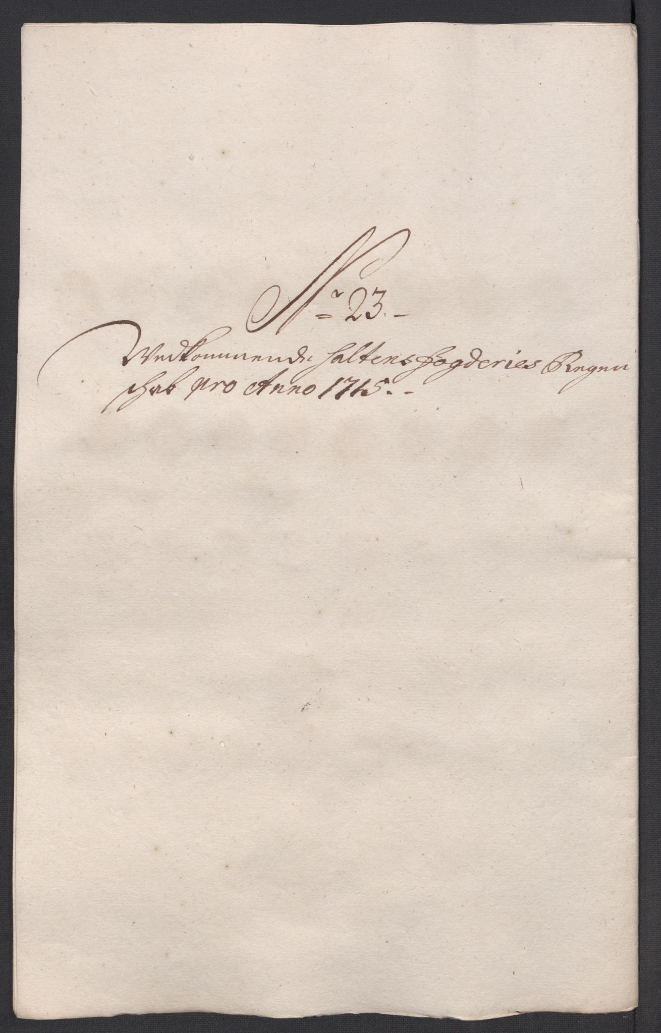 Rentekammeret inntil 1814, Reviderte regnskaper, Fogderegnskap, AV/RA-EA-4092/R66/L4585: Fogderegnskap Salten, 1715, p. 255