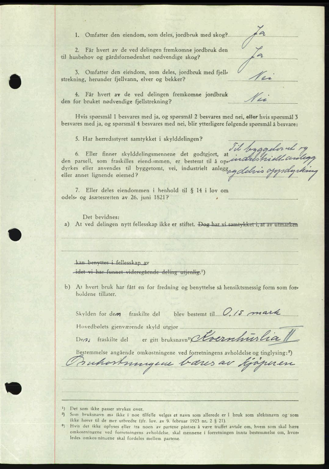 Romsdal sorenskriveri, AV/SAT-A-4149/1/2/2C: Mortgage book no. A21, 1946-1946, Diary no: : 2623/1946