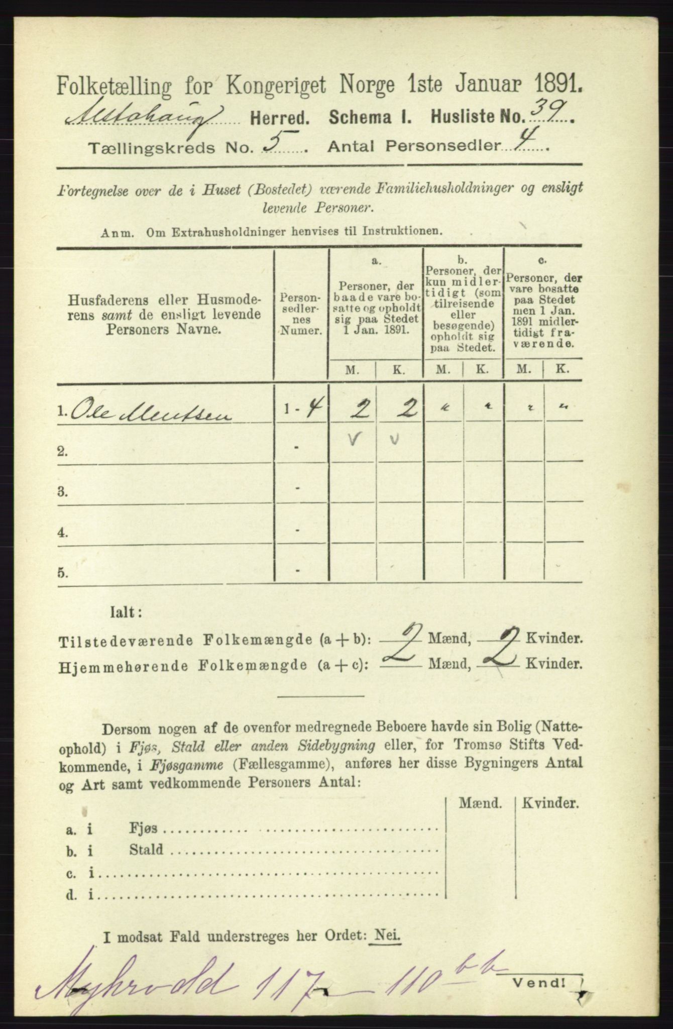 RA, 1891 census for 1820 Alstahaug, 1891, p. 1775