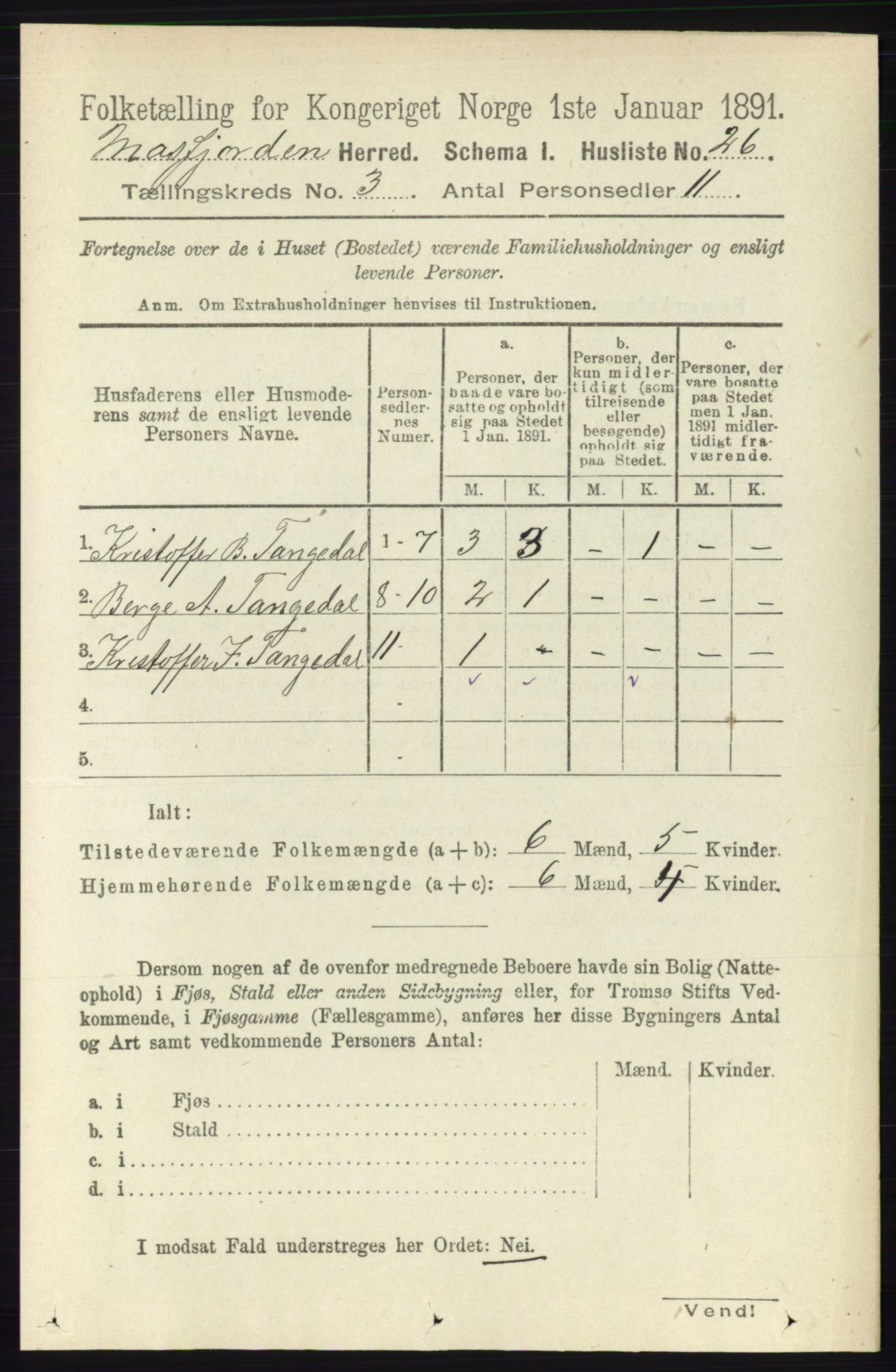 RA, 1891 census for 1266 Masfjorden, 1891, p. 521