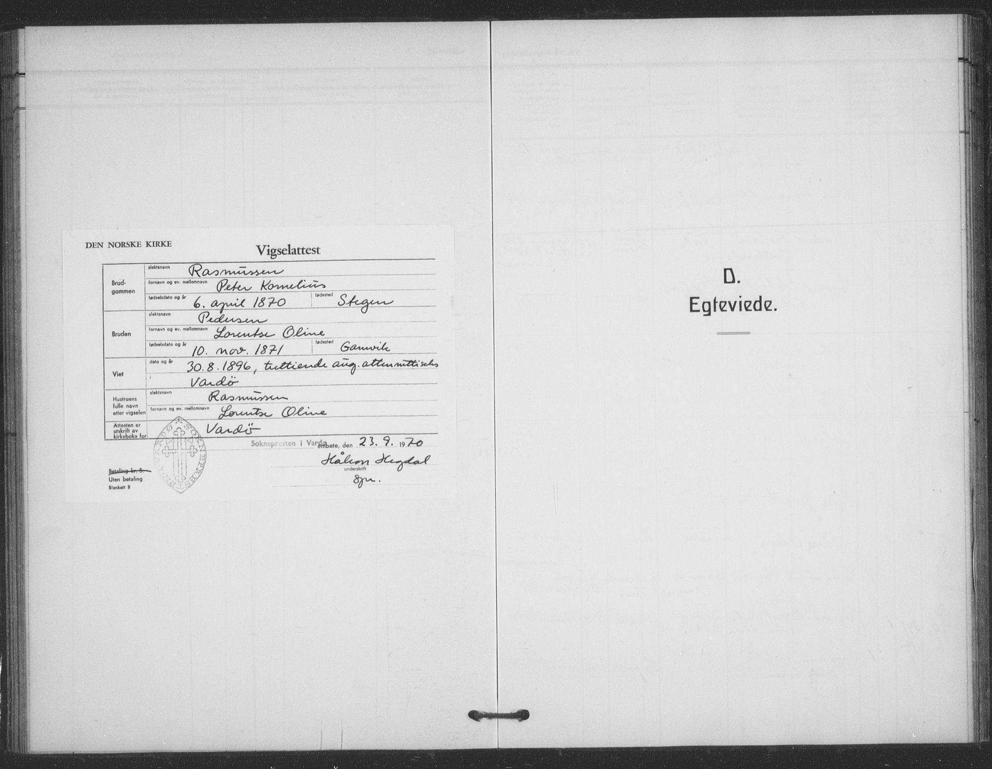 Tana sokneprestkontor, SATØ/S-1334/H/Ha/L0008kirke: Parish register (official) no. 8, 1908-1920