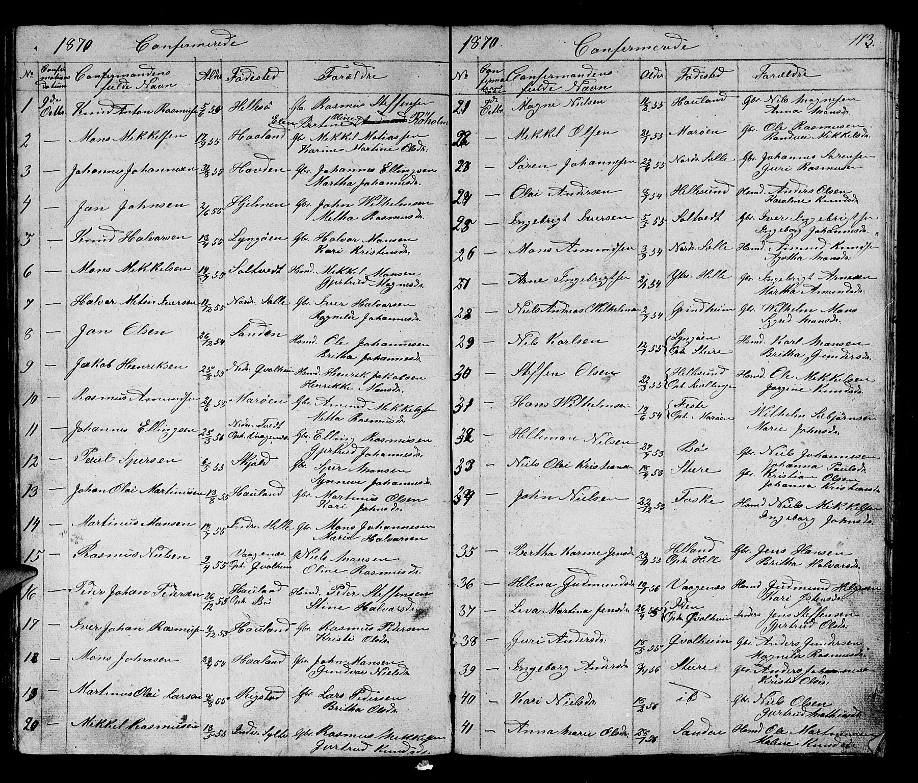 Manger sokneprestembete, SAB/A-76801/H/Hab: Parish register (copy) no. B 1, 1856-1881, p. 114