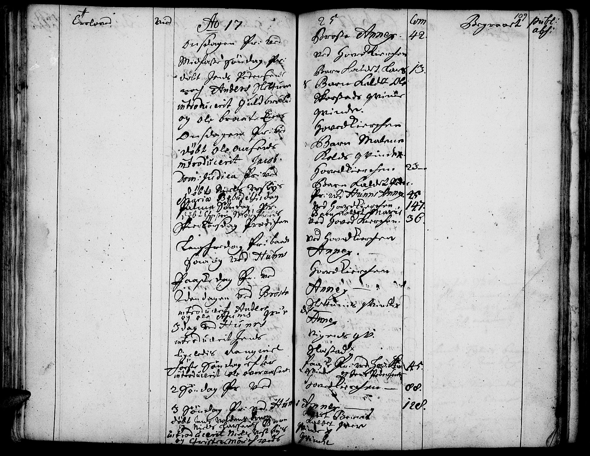 Vardal prestekontor, SAH/PREST-100/H/Ha/Haa/L0001: Parish register (official) no. 1, 1706-1748, p. 109