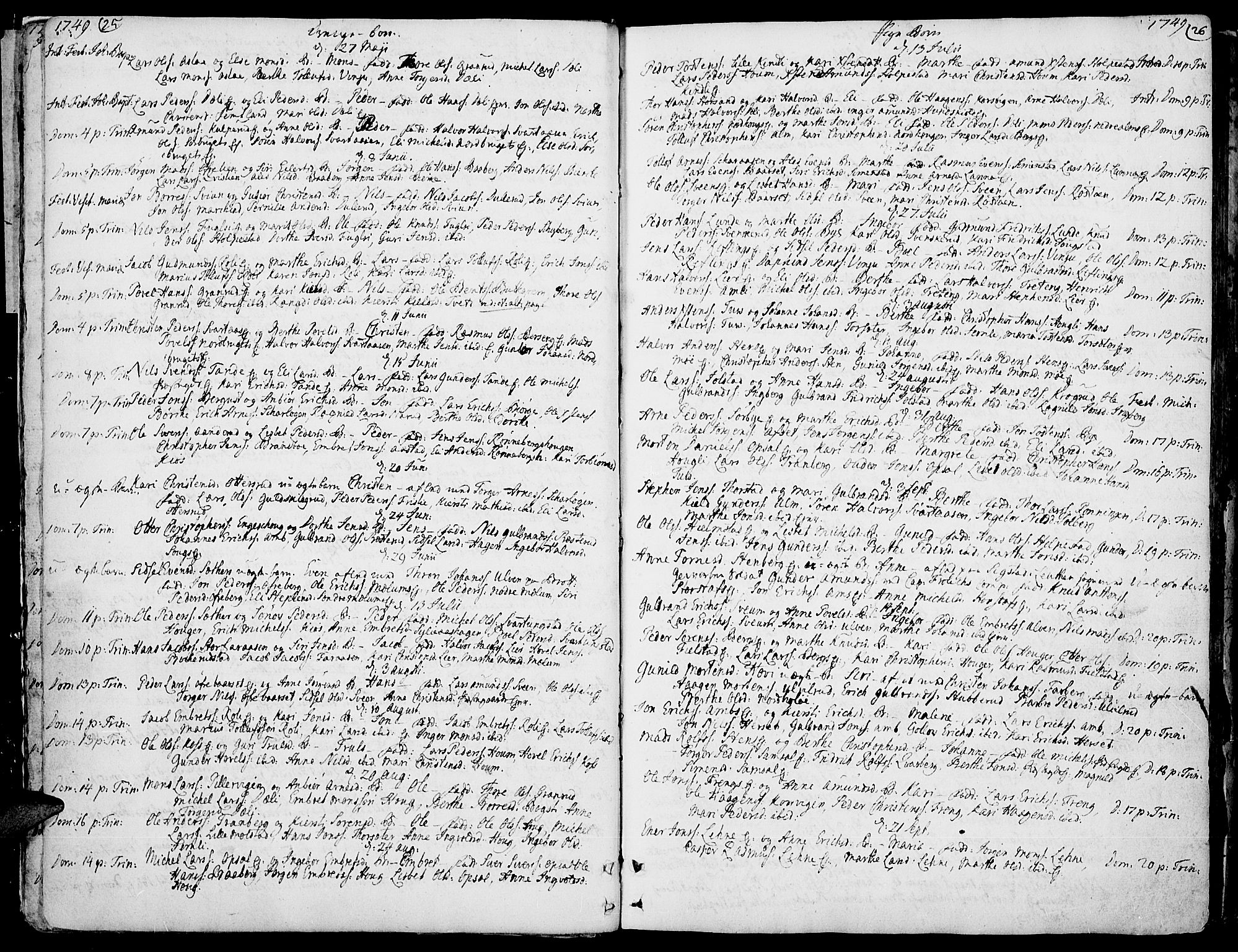 Ringsaker prestekontor, AV/SAH-PREST-014/K/Ka/L0002: Parish register (official) no. 2, 1747-1774, p. 25-26