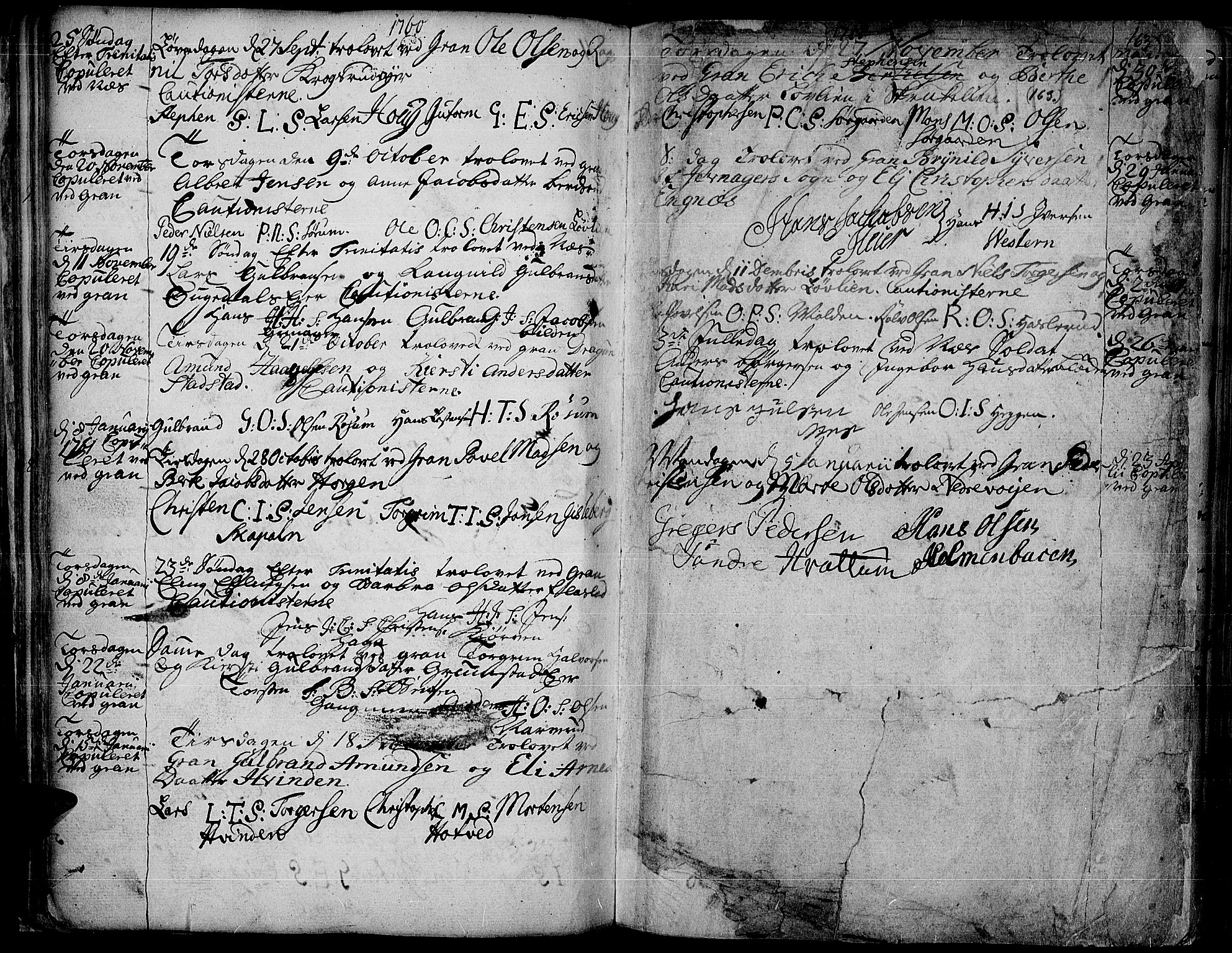 Gran prestekontor, SAH/PREST-112/H/Ha/Haa/L0004: Parish register (official) no. 4, 1759-1775, p. 163