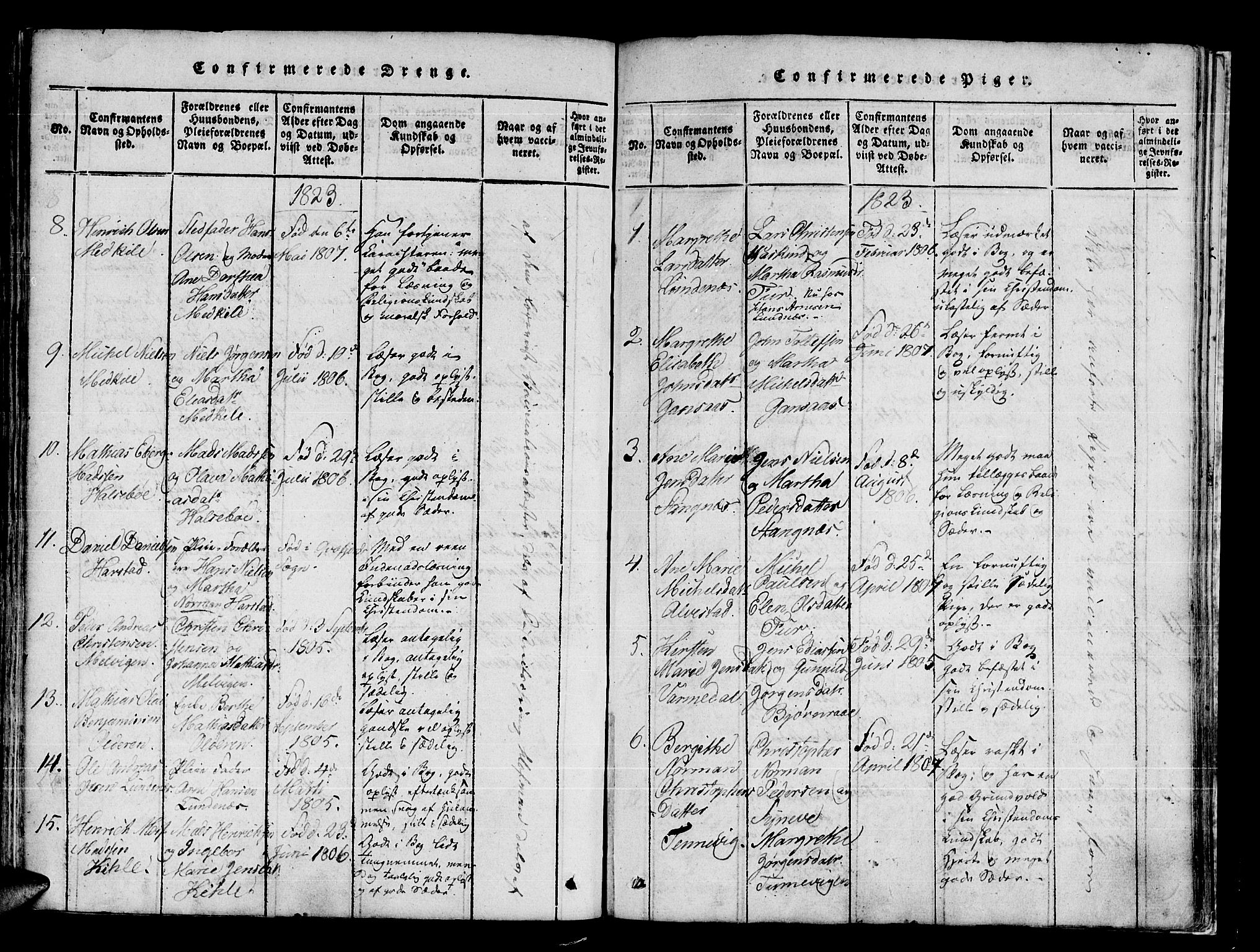 Trondenes sokneprestkontor, AV/SATØ-S-1319/H/Ha/L0006kirke: Parish register (official) no. 6, 1821-1827