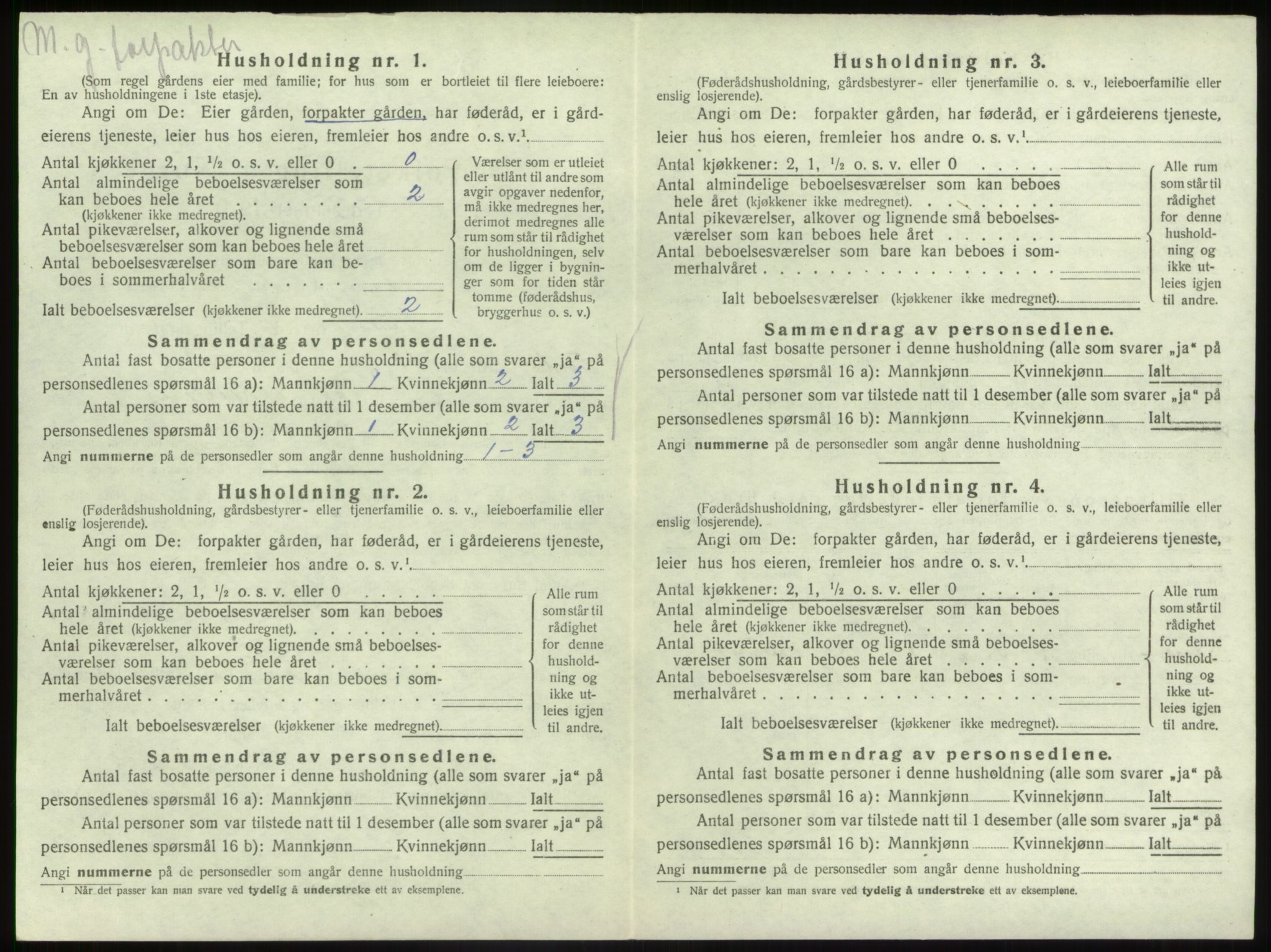 SAB, 1920 census for Gaular, 1920, p. 538