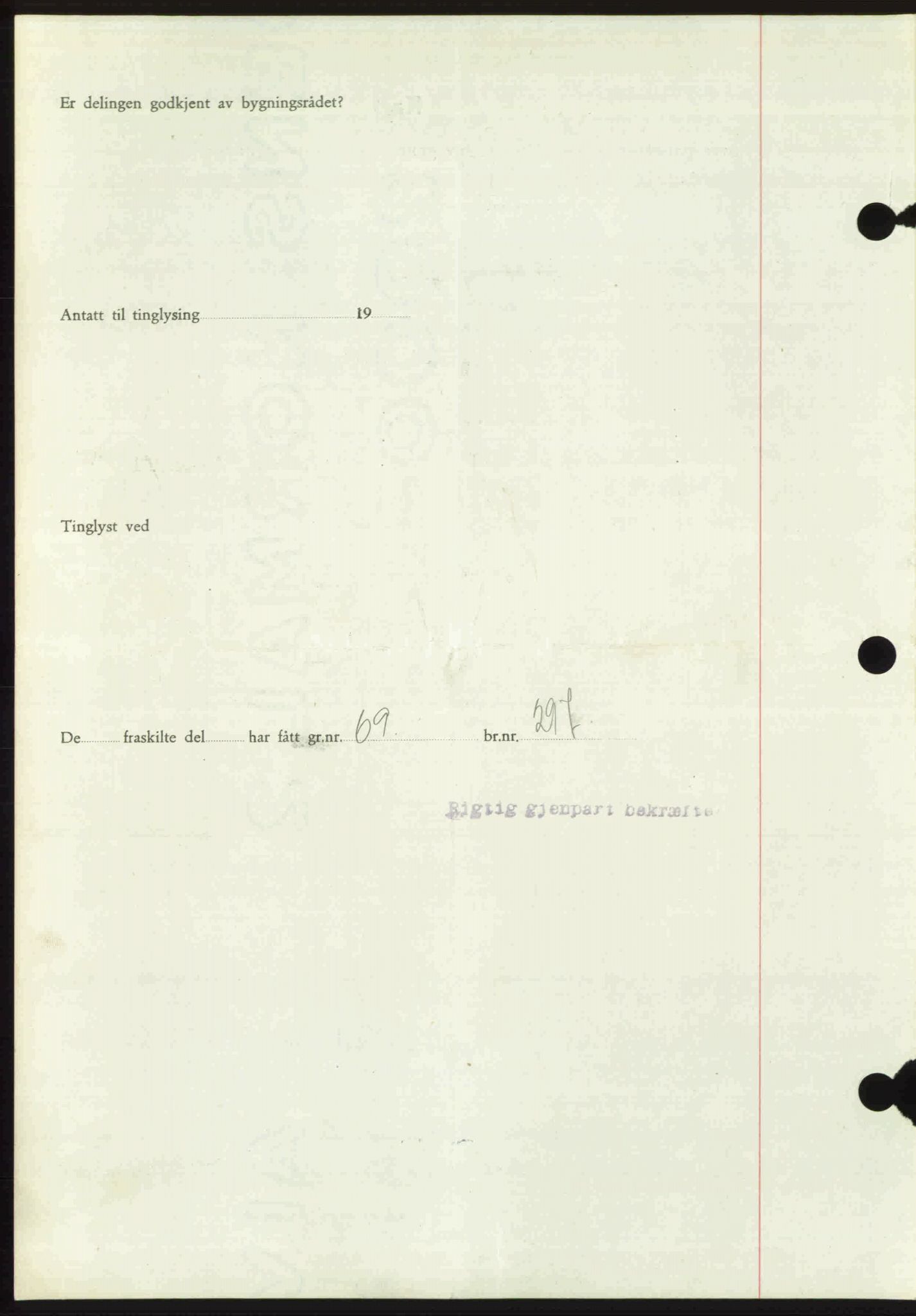 Toten tingrett, SAH/TING-006/H/Hb/Hbc/L0020: Mortgage book no. Hbc-20, 1948-1948, Diary no: : 2625/1948