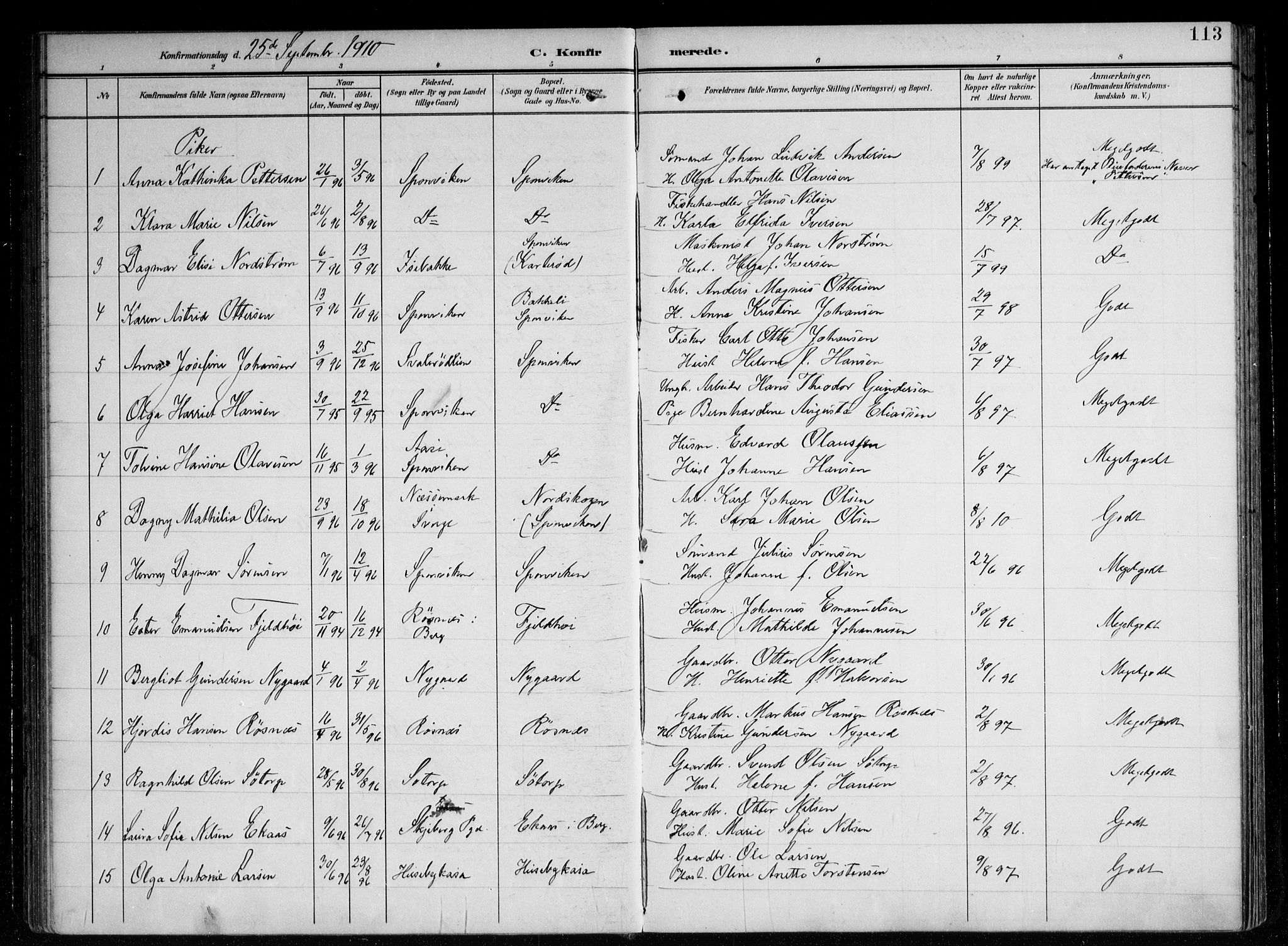 Berg prestekontor Kirkebøker, AV/SAO-A-10902/F/Fa/L0008: Parish register (official) no. I 8, 1902-1920, p. 113