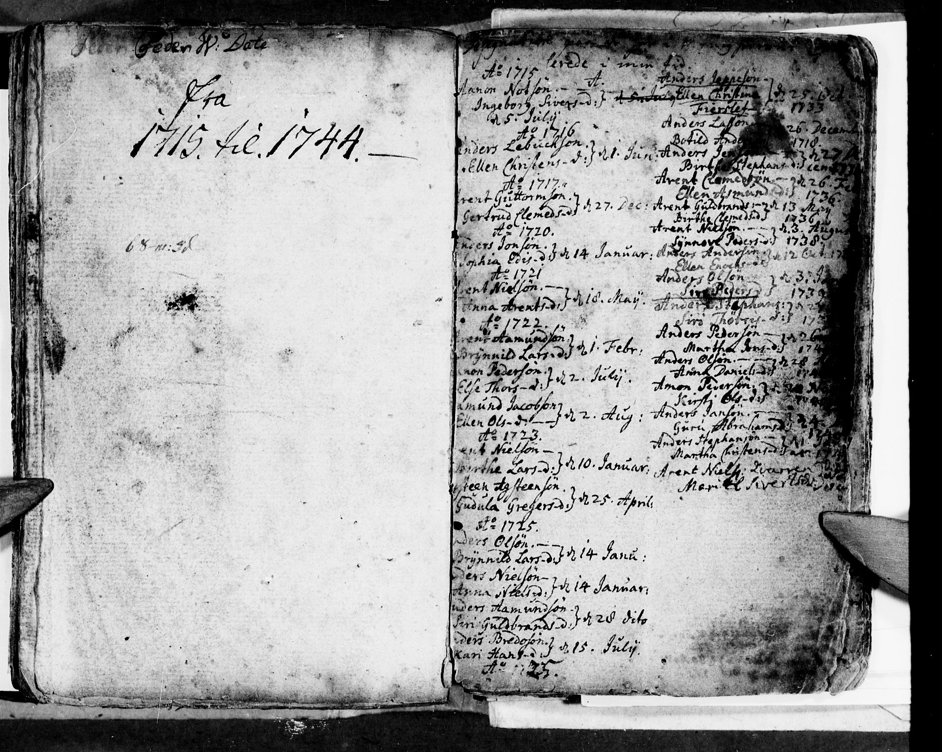 Ministerialprotokoller, klokkerbøker og fødselsregistre - Nordland, AV/SAT-A-1459/853/L0765: Parish register (official) no. 853A04, 1715-1745