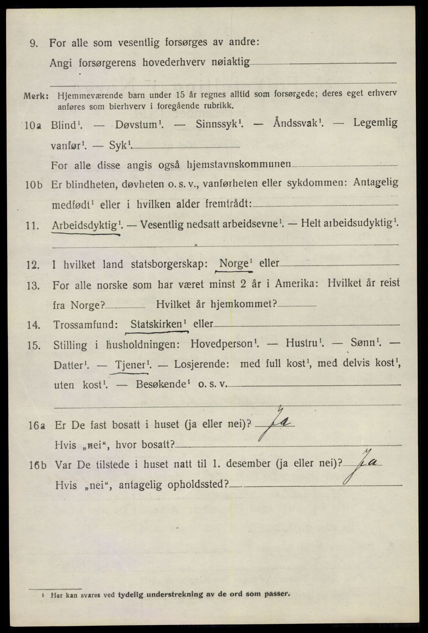 SAO, 1920 census for Moss land district, 1920, p. 2494