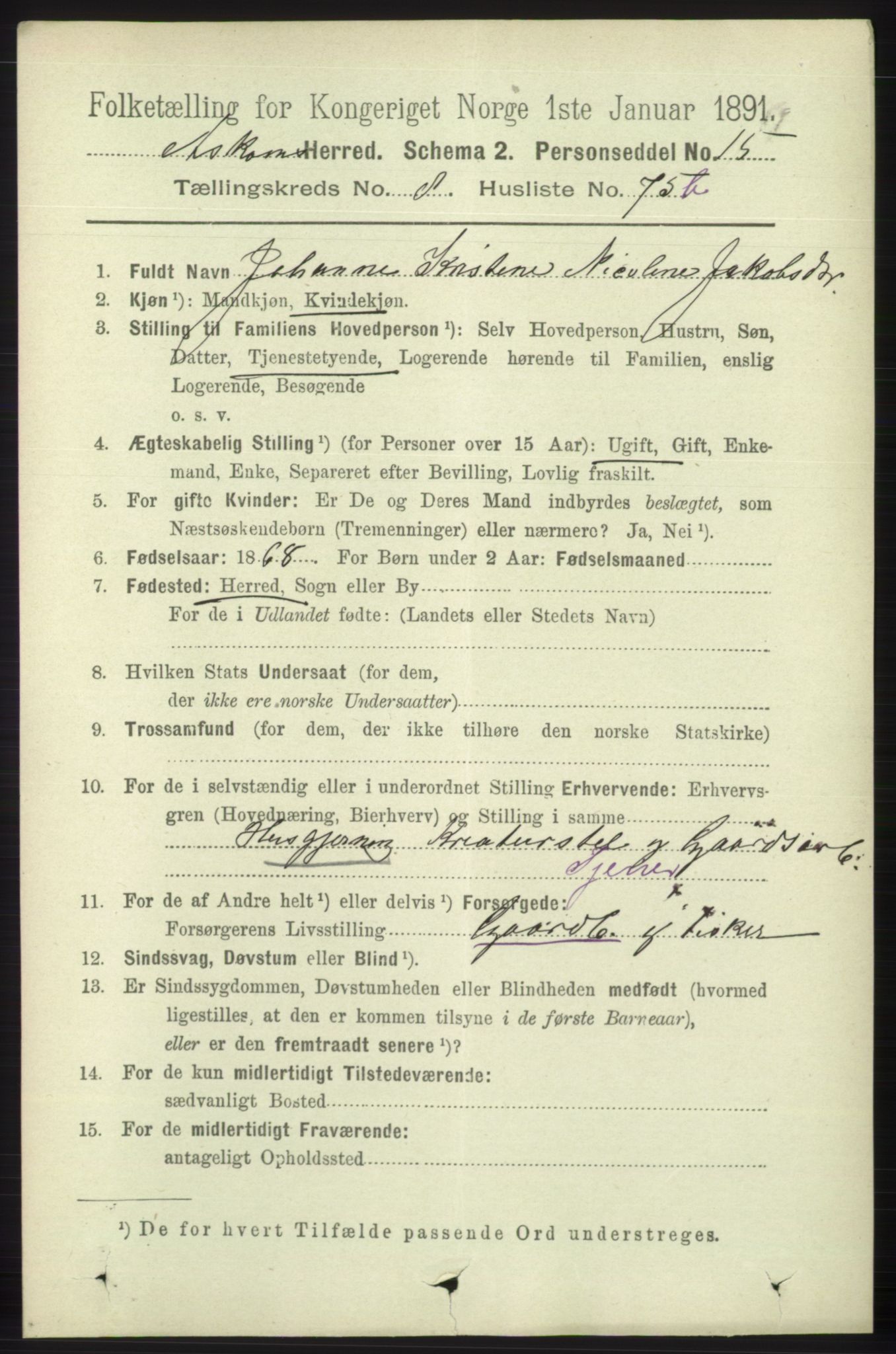 RA, 1891 census for 1247 Askøy, 1891, p. 5888