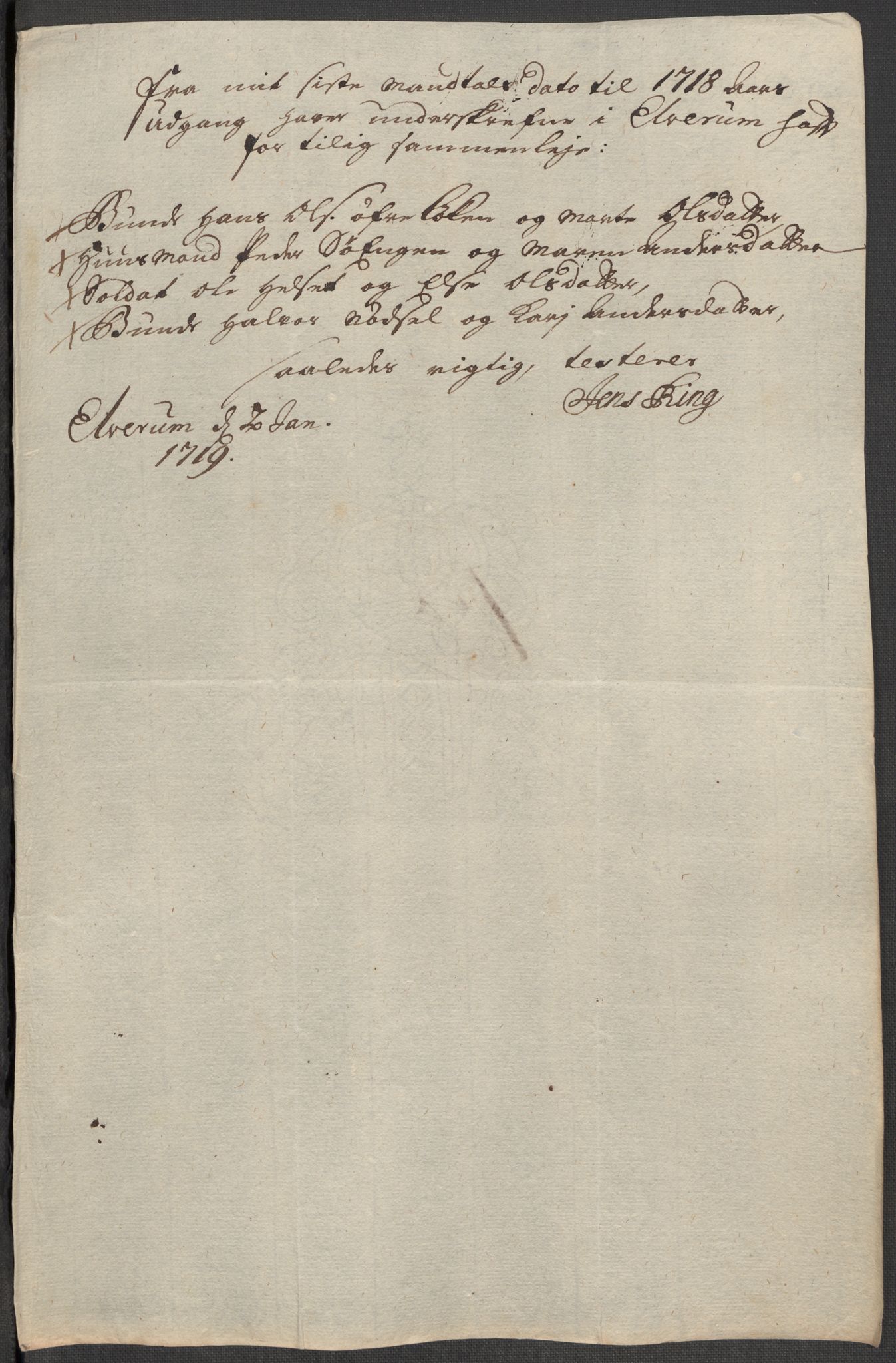 Rentekammeret inntil 1814, Reviderte regnskaper, Fogderegnskap, AV/RA-EA-4092/R13/L0857: Fogderegnskap Solør, Odal og Østerdal, 1718, p. 181