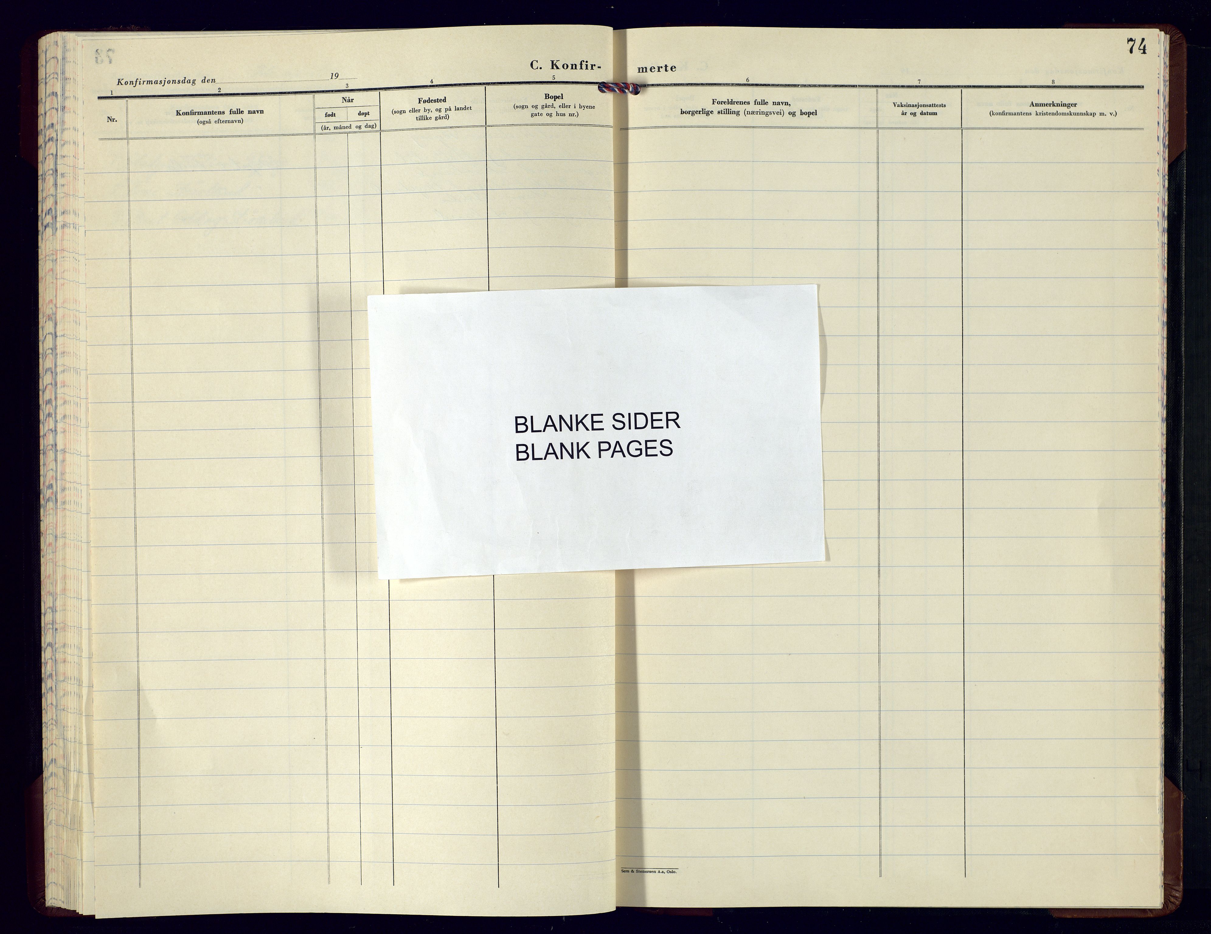 Kvinesdal sokneprestkontor, SAK/1111-0026/F/Fb/Fba/L0007: Parish register (copy) no. B 7, 1955-1985, p. 74