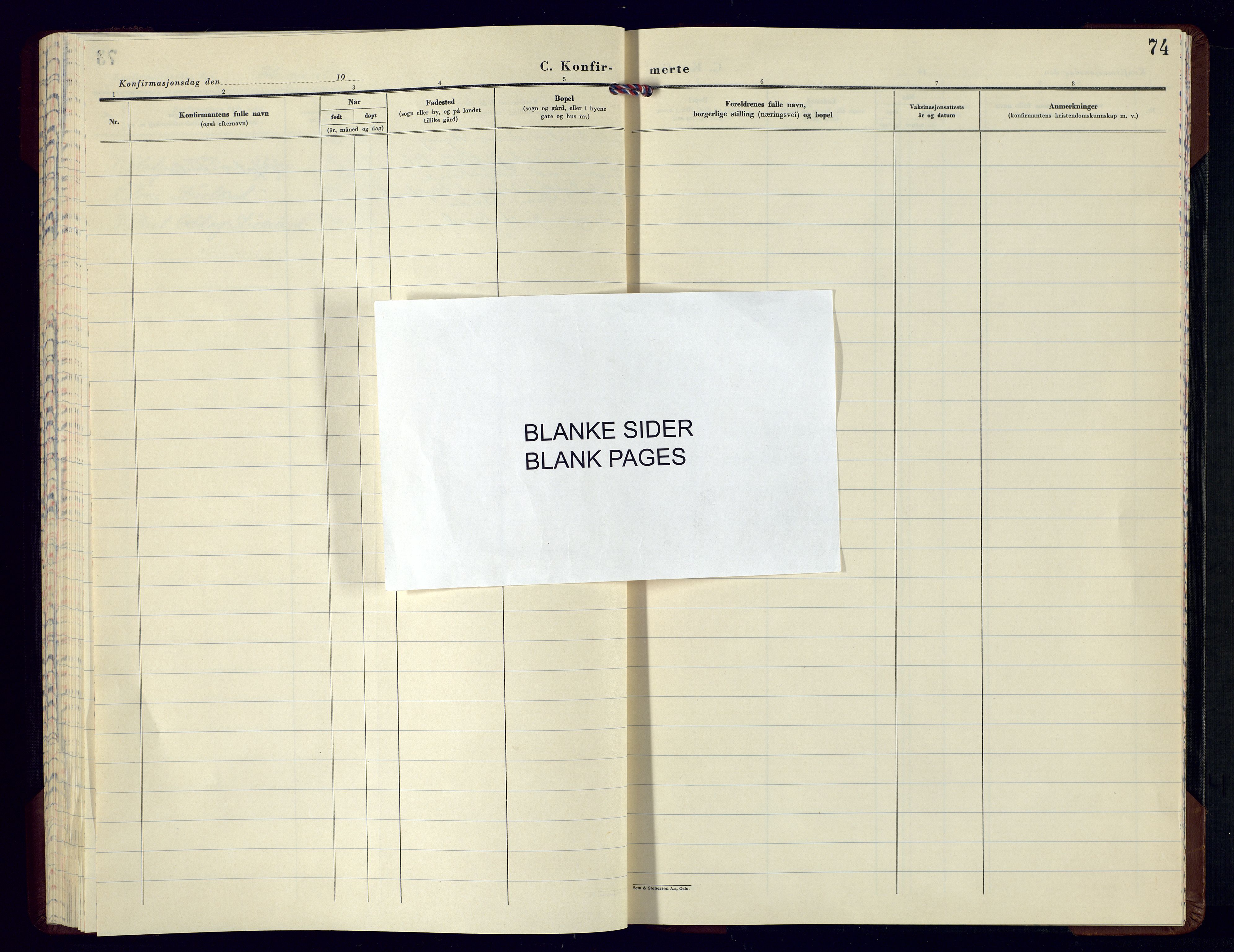 Kvinesdal sokneprestkontor, AV/SAK-1111-0026/F/Fb/Fba/L0007: Parish register (copy) no. B 7, 1955-1985, p. 74