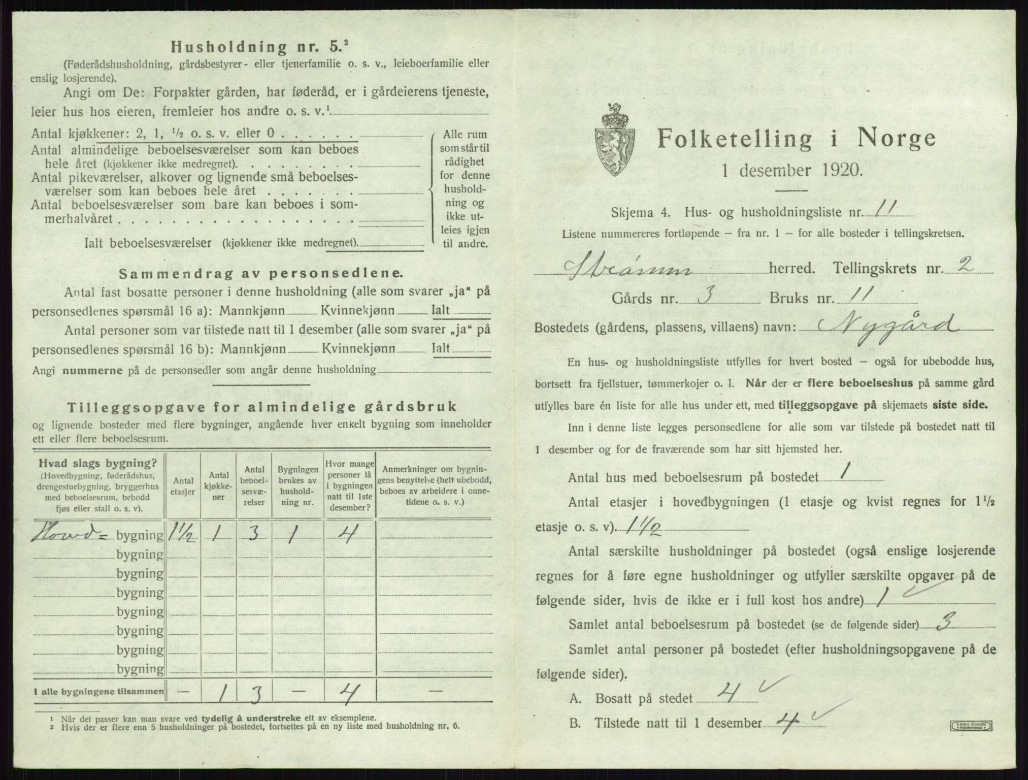 SAKO, 1920 census for Strømm, 1920, p. 159