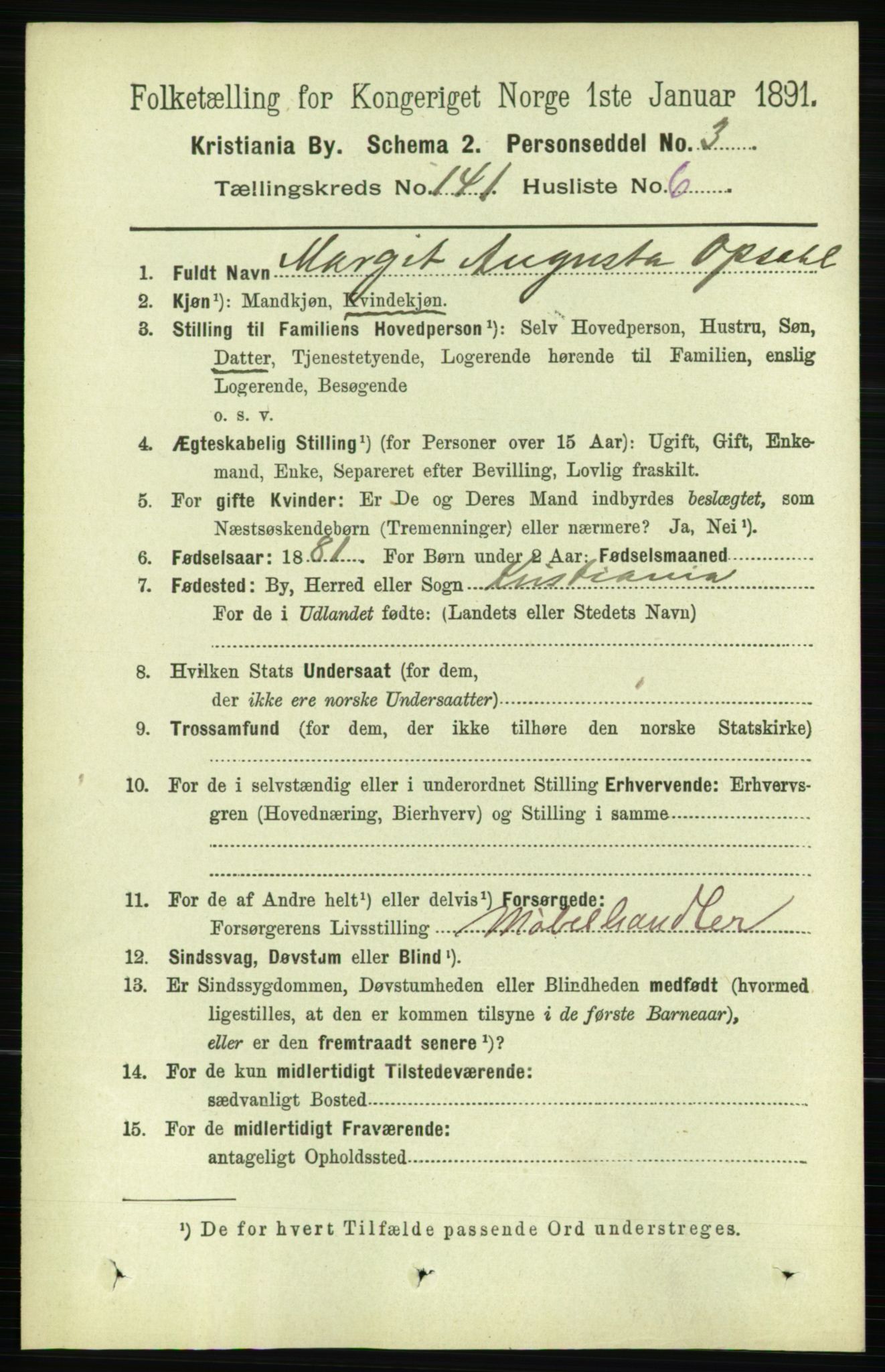 RA, 1891 census for 0301 Kristiania, 1891, p. 78236