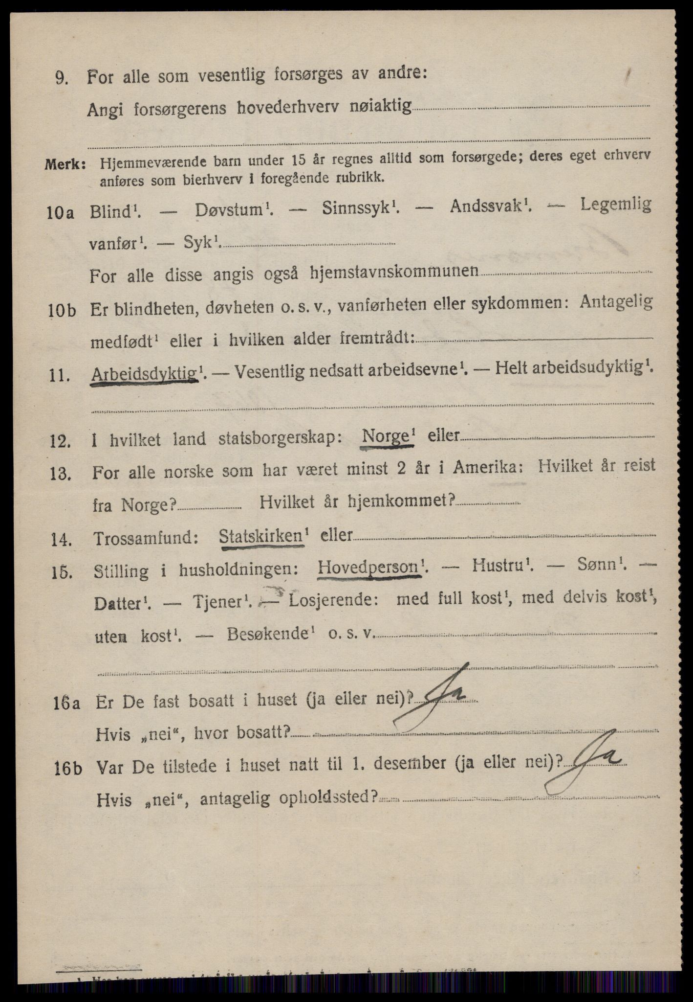 SAT, 1920 census for Bremsnes, 1920, p. 9320