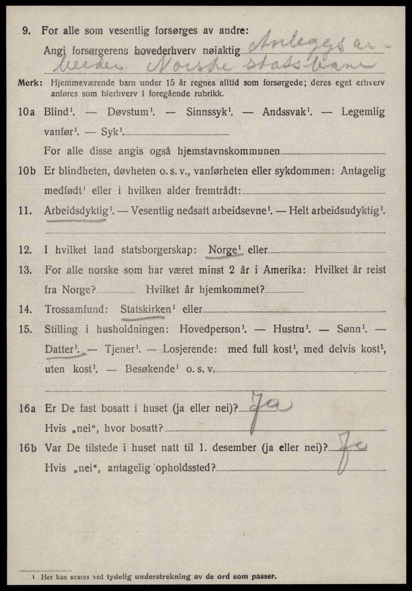 SAT, 1920 census for Grytten, 1920, p. 5827