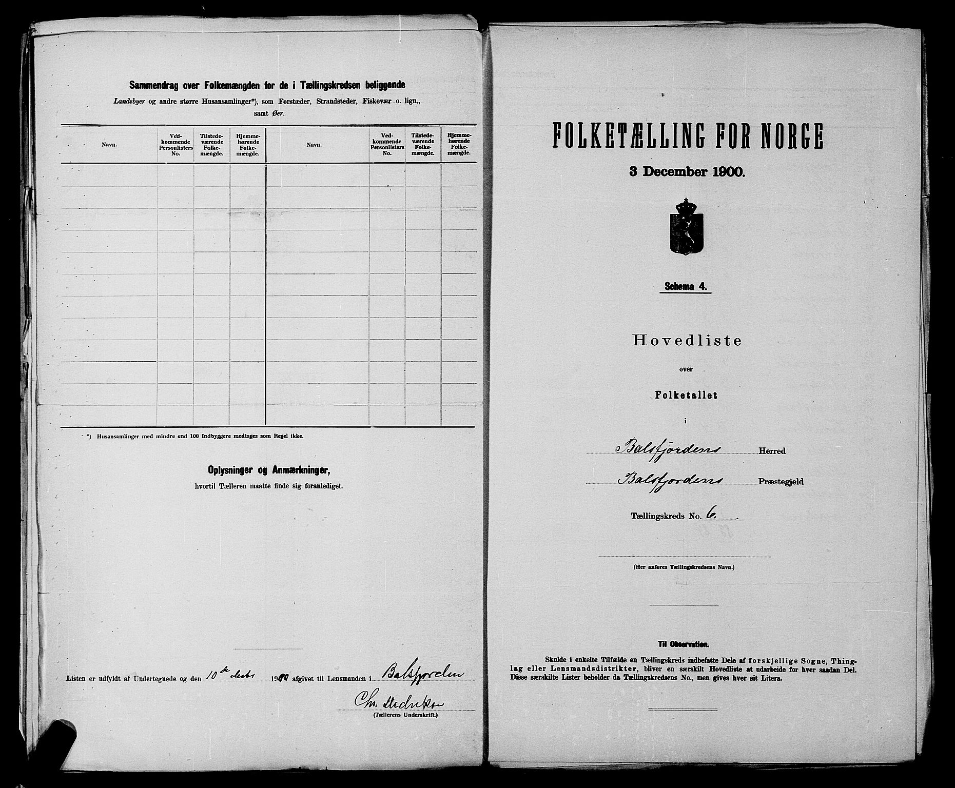 SATØ, 1900 census for Balsfjord, 1900, p. 14