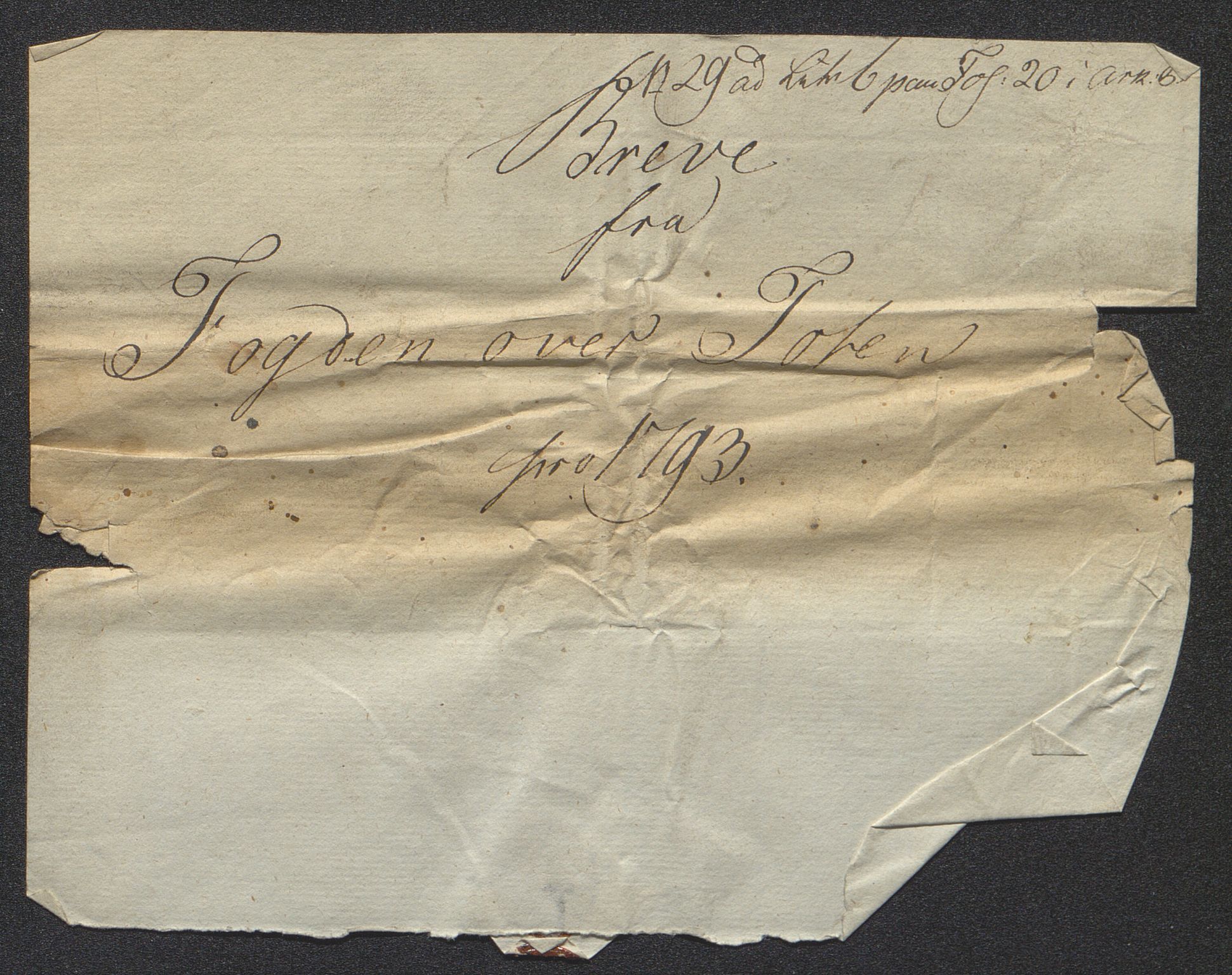 Fylkesmannen i Oppland, SAH/FYO-002/1/D/Dl/L0512B: Brev fra fogden i Toten, 1793-1794, p. 3