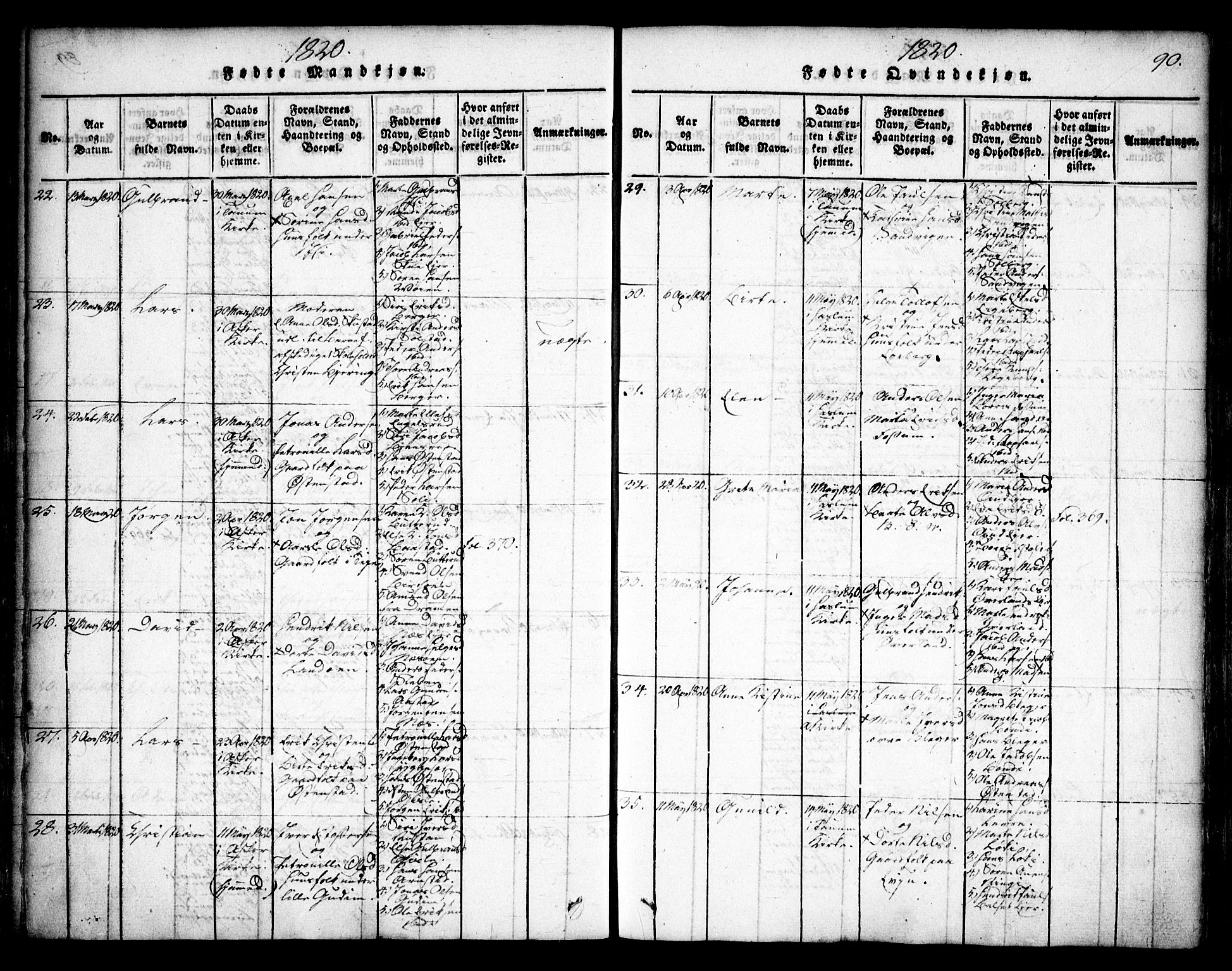 Asker prestekontor Kirkebøker, AV/SAO-A-10256a/F/Fa/L0006: Parish register (official) no. I 6, 1814-1824, p. 90