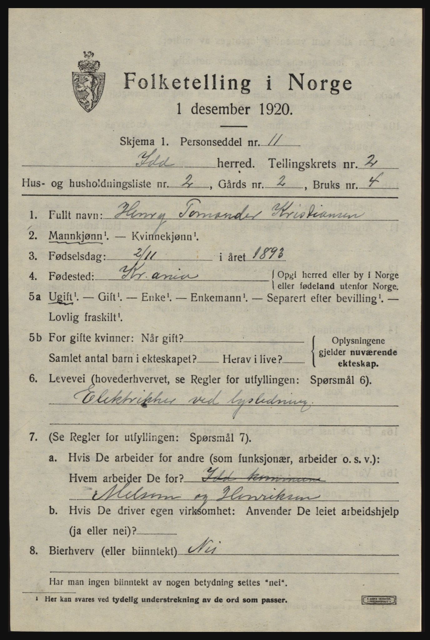 SAO, 1920 census for Idd, 1920, p. 2304