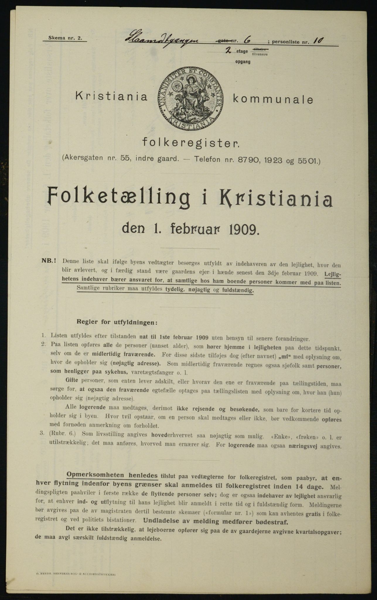 OBA, Municipal Census 1909 for Kristiania, 1909, p. 87937