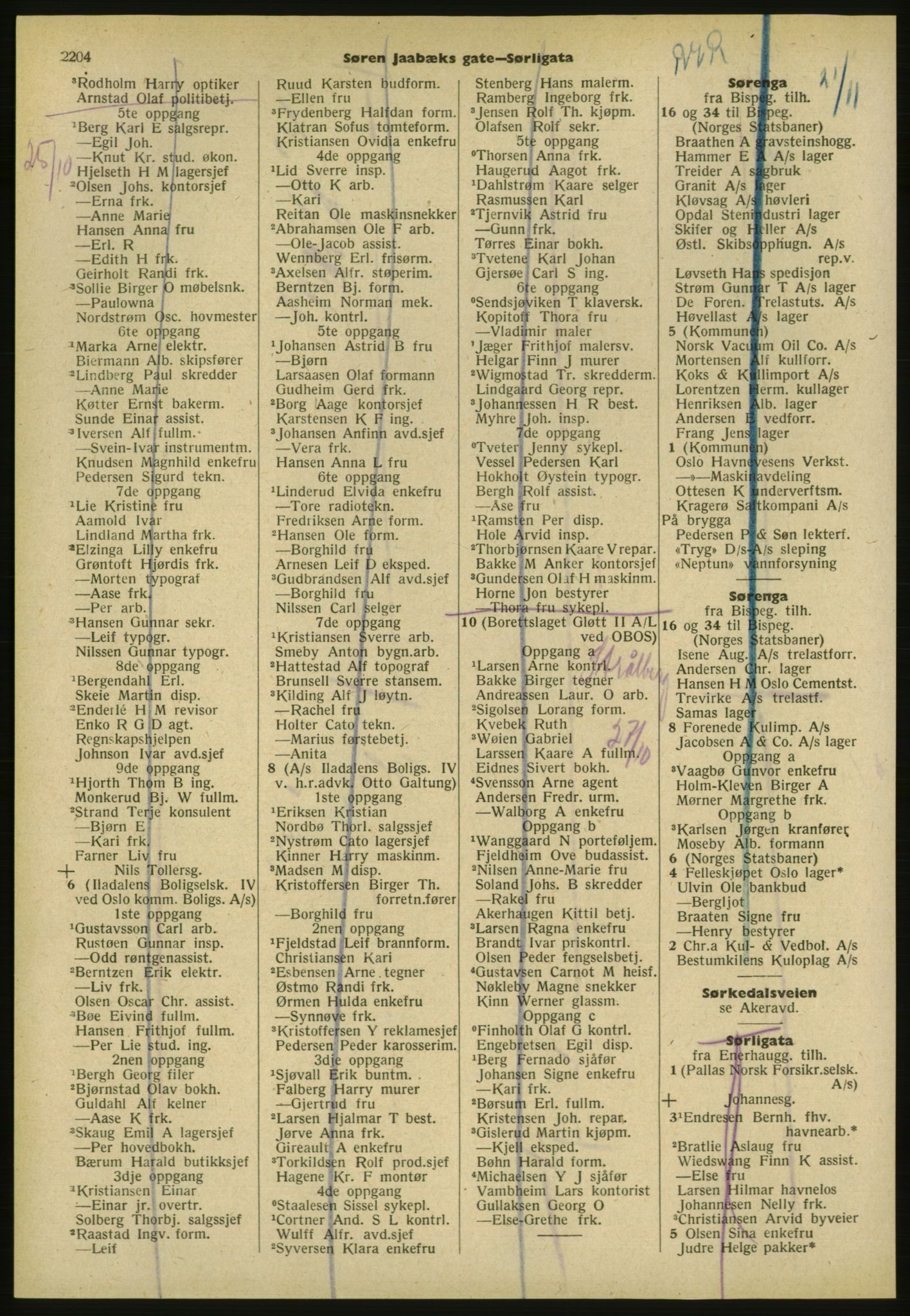 Kristiania/Oslo adressebok, PUBL/-, 1952, p. 2204