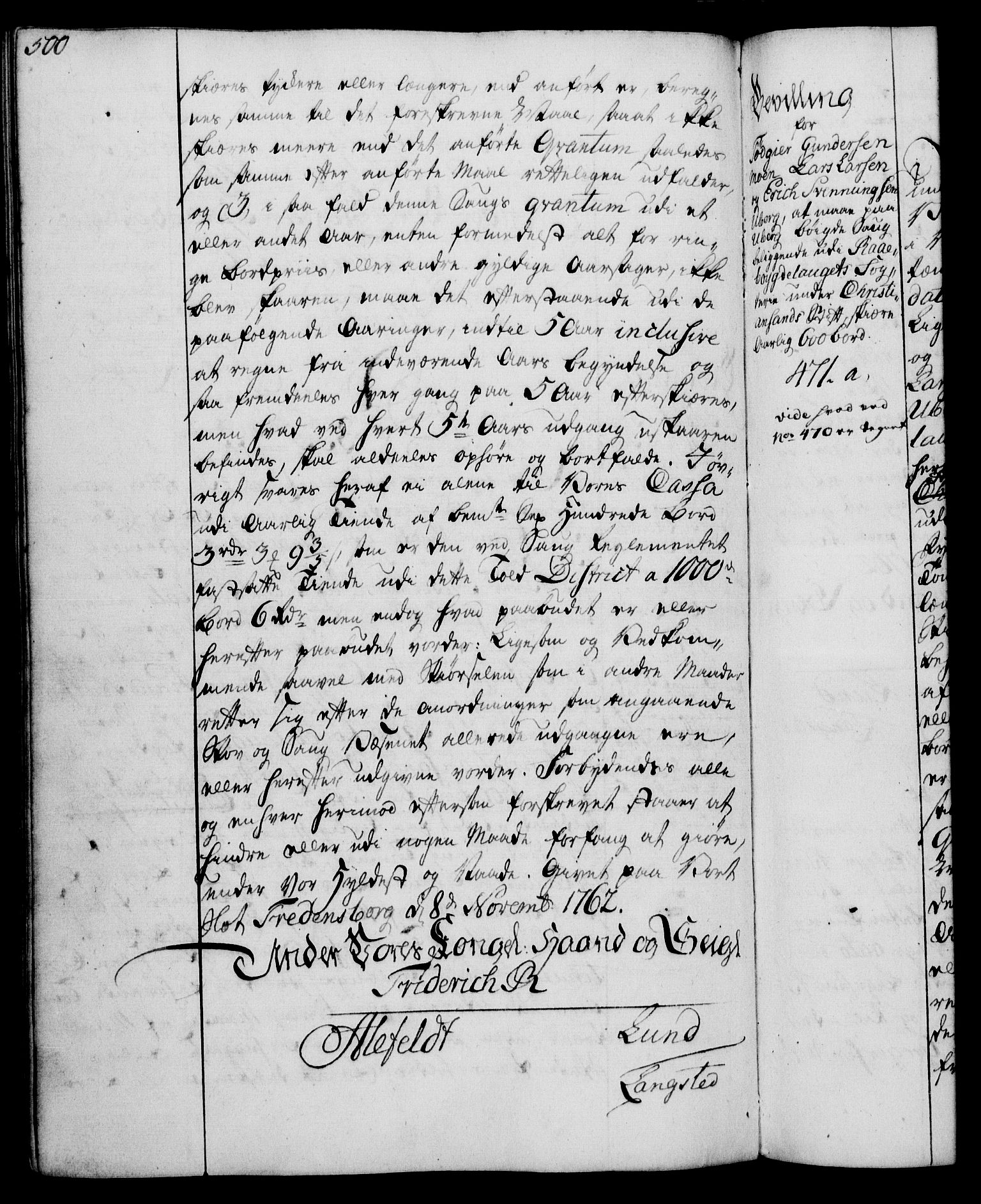 Rentekammeret, Kammerkanselliet, AV/RA-EA-3111/G/Gg/Gga/L0007: Norsk ekspedisjonsprotokoll med register (merket RK 53.7), 1759-1768, p. 500