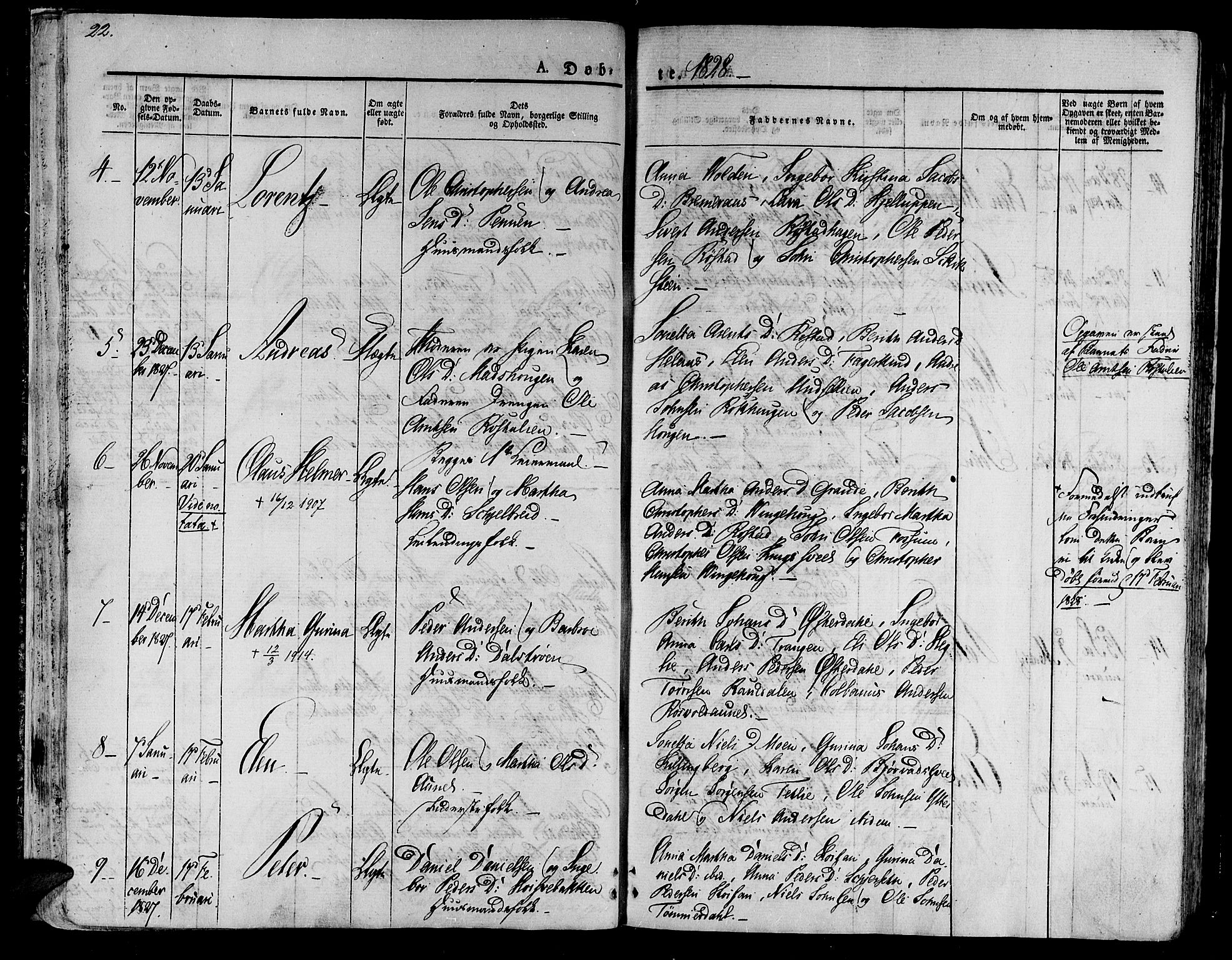 Ministerialprotokoller, klokkerbøker og fødselsregistre - Nord-Trøndelag, SAT/A-1458/701/L0006: Parish register (official) no. 701A06, 1825-1841, p. 22