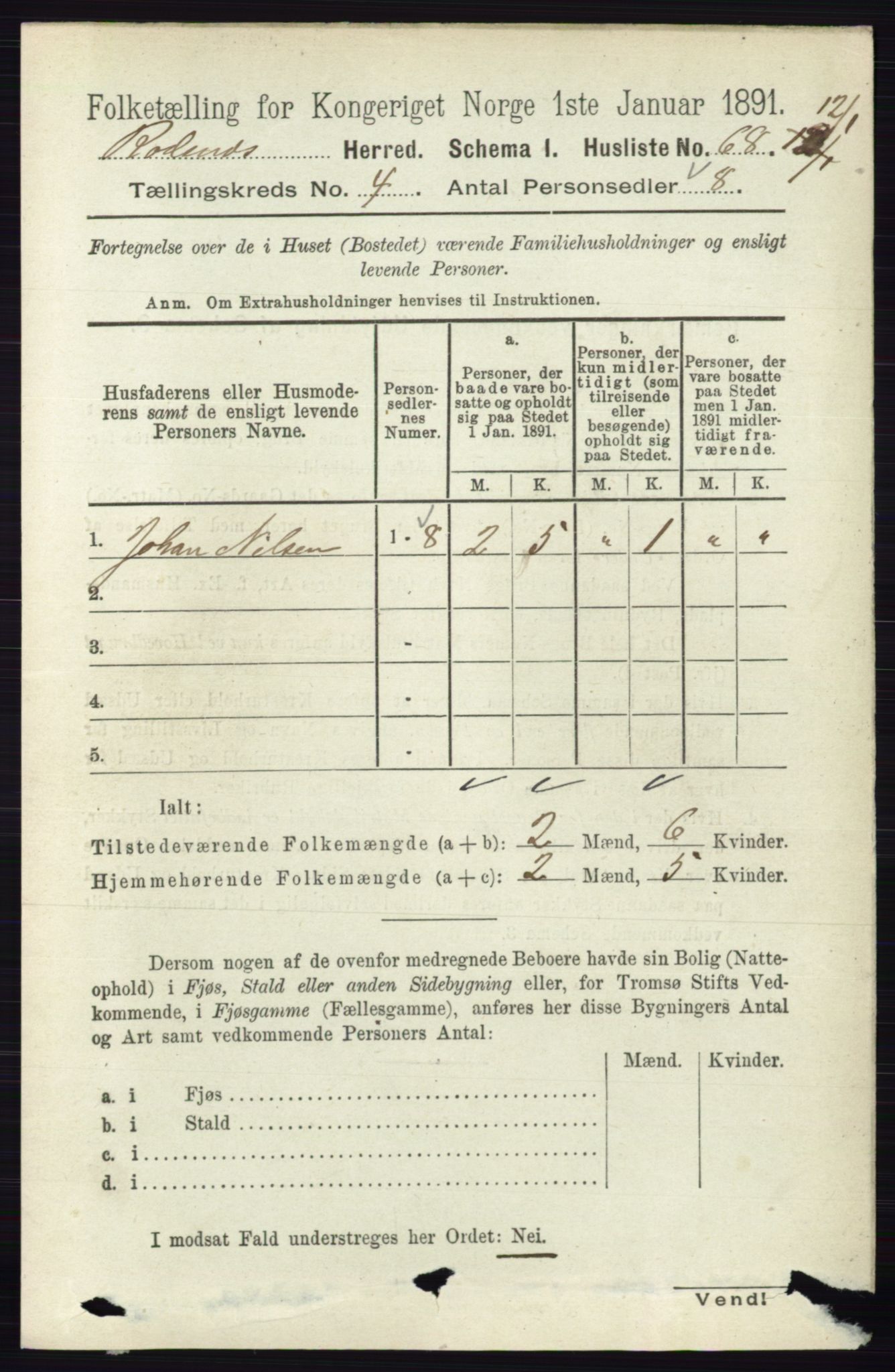 RA, 1891 census for 0120 Rødenes, 1891, p. 1631