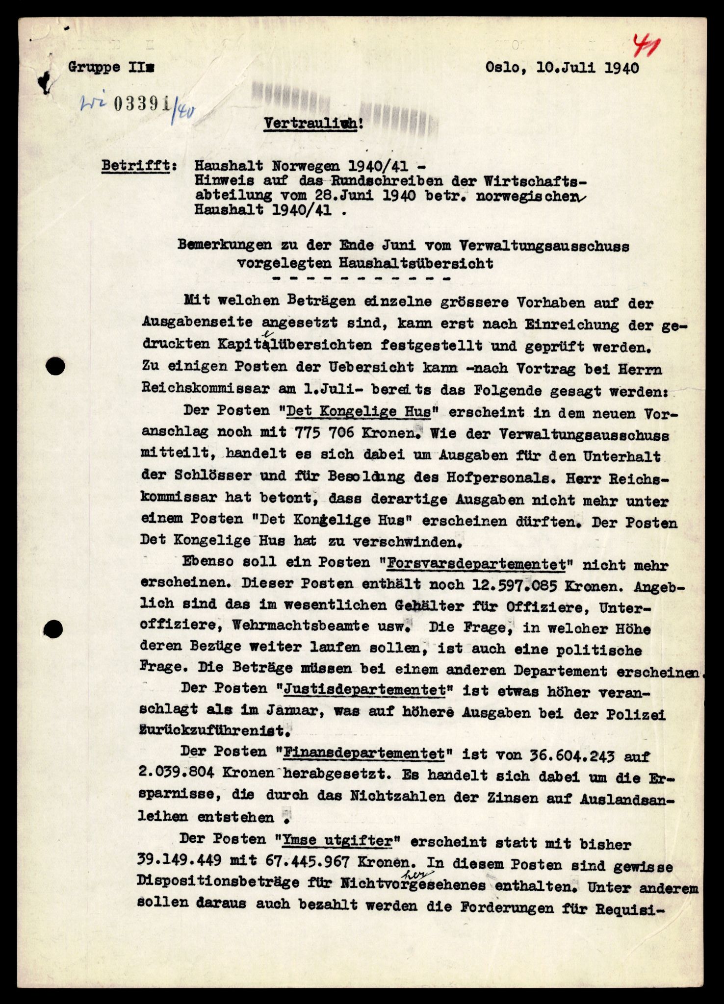 Forsvarets Overkommando. 2 kontor. Arkiv 11.4. Spredte tyske arkivsaker, AV/RA-RAFA-7031/D/Dar/Darb/L0004: Reichskommissariat - Hauptabteilung Vervaltung og Hauptabteilung Volkswirtschaft, 1940-1945, p. 534