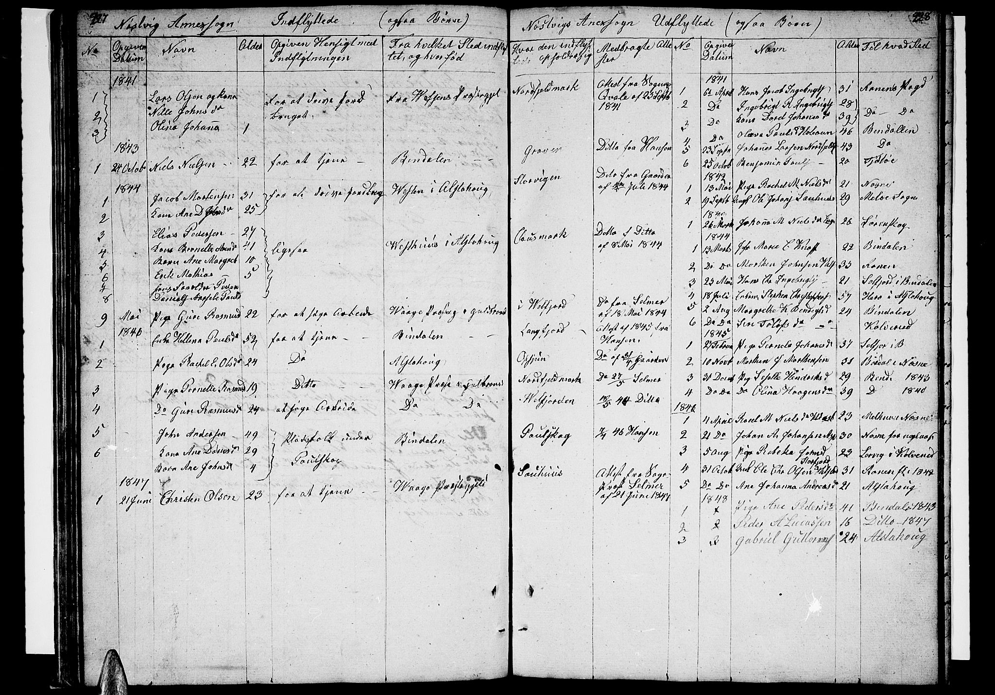 Ministerialprotokoller, klokkerbøker og fødselsregistre - Nordland, SAT/A-1459/814/L0228: Parish register (copy) no. 814C01, 1838-1858, p. 227-228