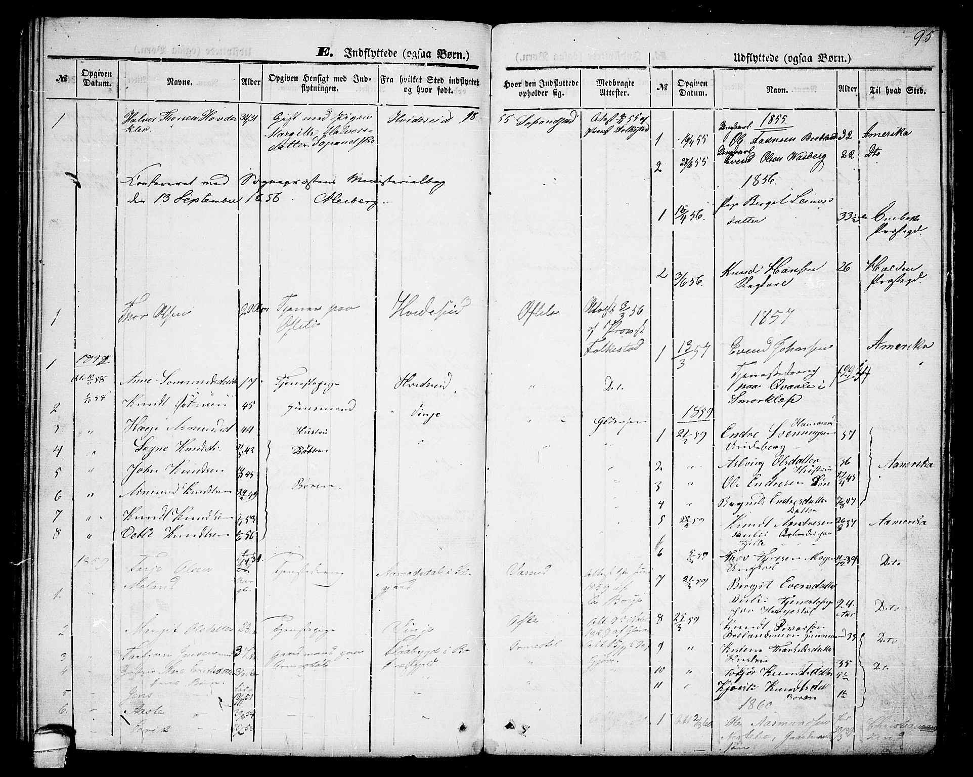 Lårdal kirkebøker, SAKO/A-284/G/Gc/L0002: Parish register (copy) no. III 2, 1852-1877, p. 95
