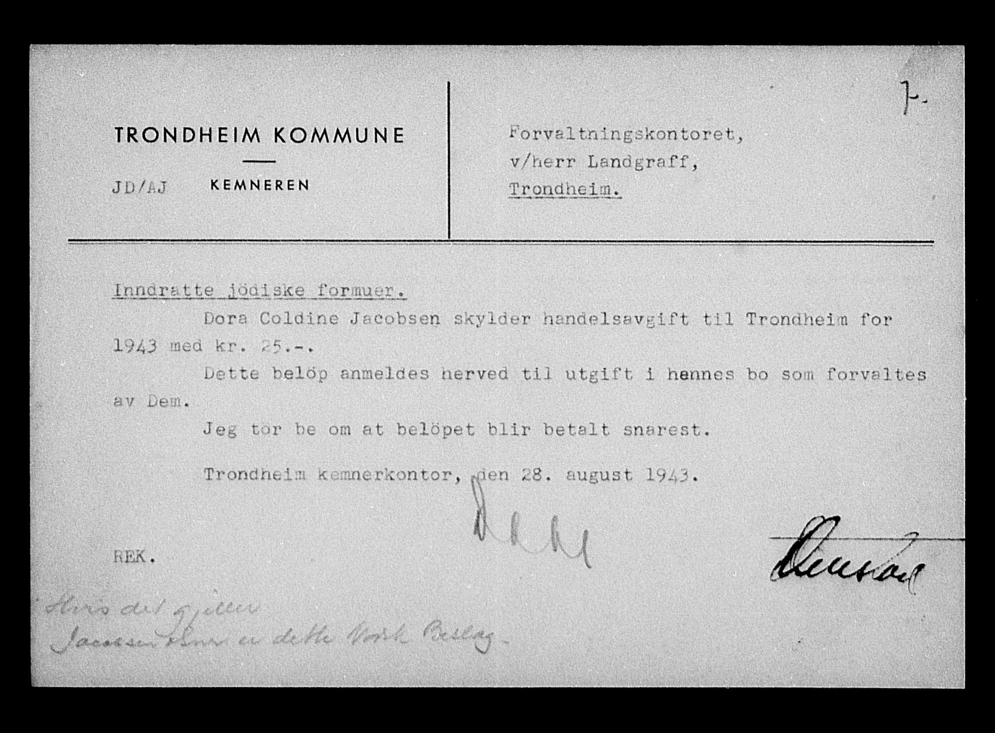 Justisdepartementet, Tilbakeføringskontoret for inndratte formuer, AV/RA-S-1564/H/Hc/Hca/L0898: --, 1945-1947, p. 566