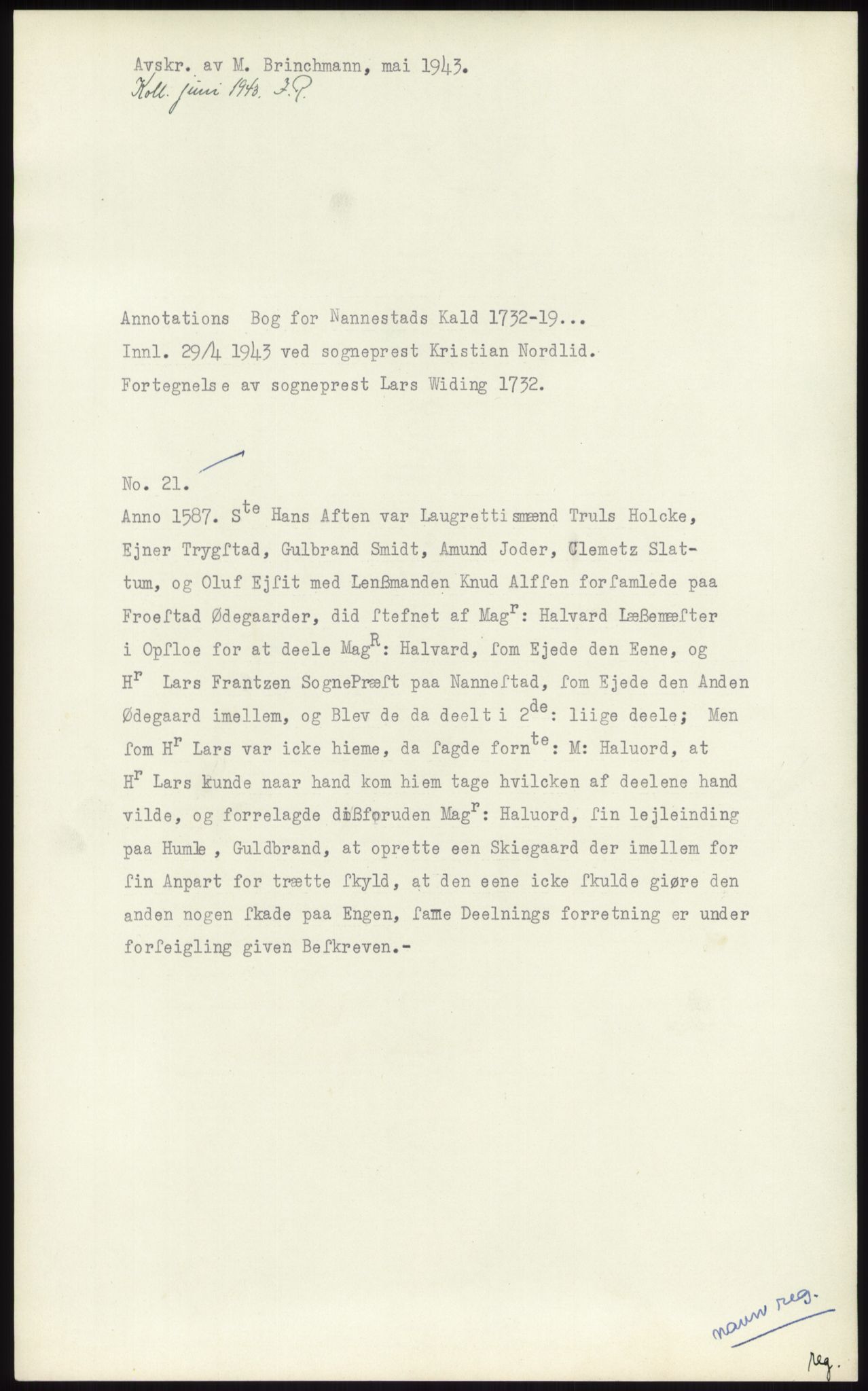 Samlinger til kildeutgivelse, Diplomavskriftsamlingen, RA/EA-4053/H/Ha, p. 1138