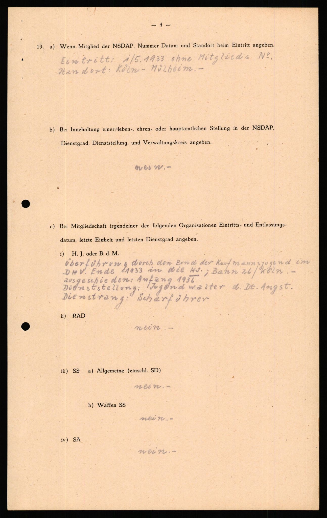 Forsvaret, Forsvarets overkommando II, AV/RA-RAFA-3915/D/Db/L0035: CI Questionaires. Tyske okkupasjonsstyrker i Norge. Tyskere., 1945-1946, p. 478