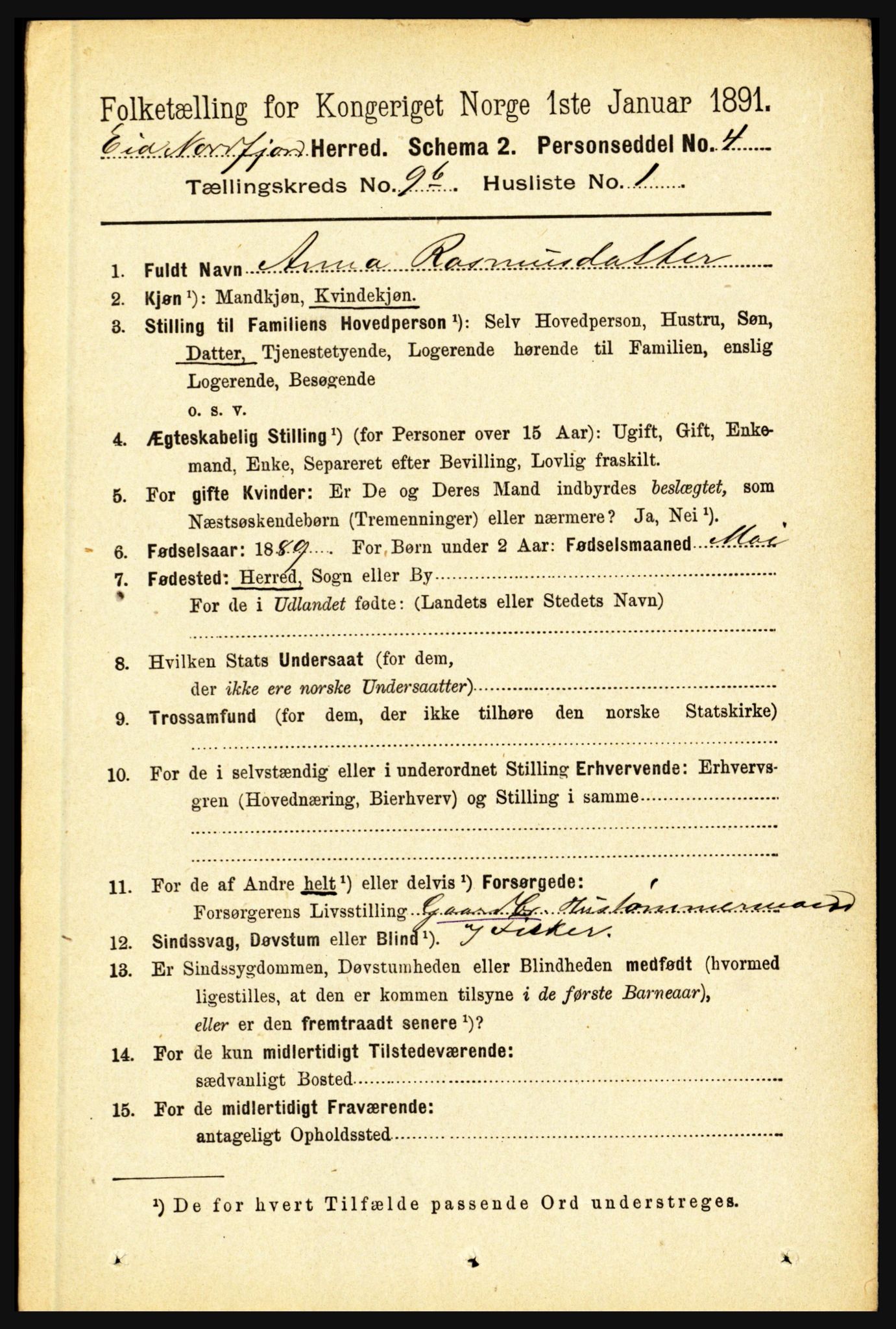 RA, 1891 census for 1443 Eid, 1891, p. 2483