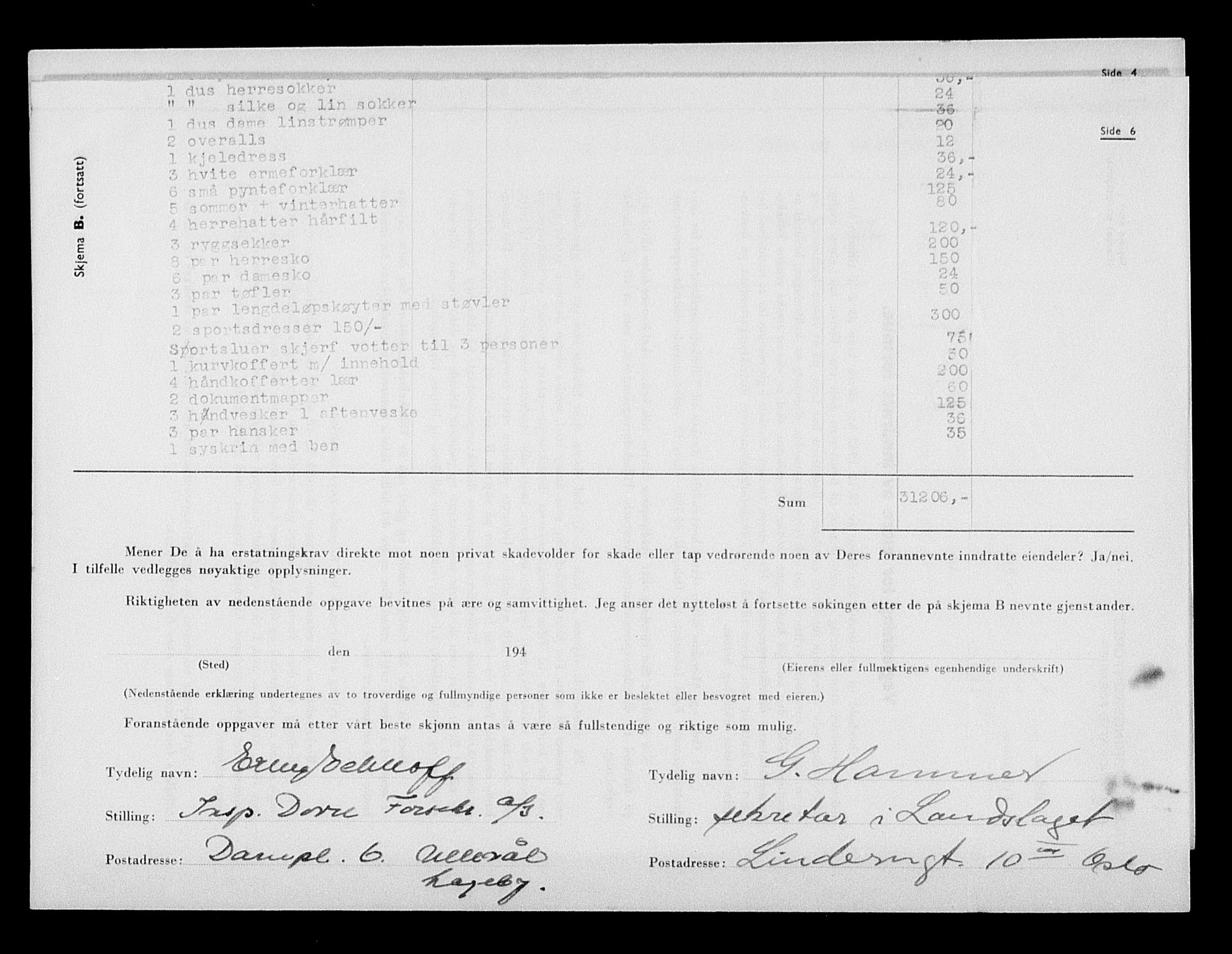 Justisdepartementet, Tilbakeføringskontoret for inndratte formuer, AV/RA-S-1564/H/Hc/Hcc/L0948: --, 1945-1947, p. 20