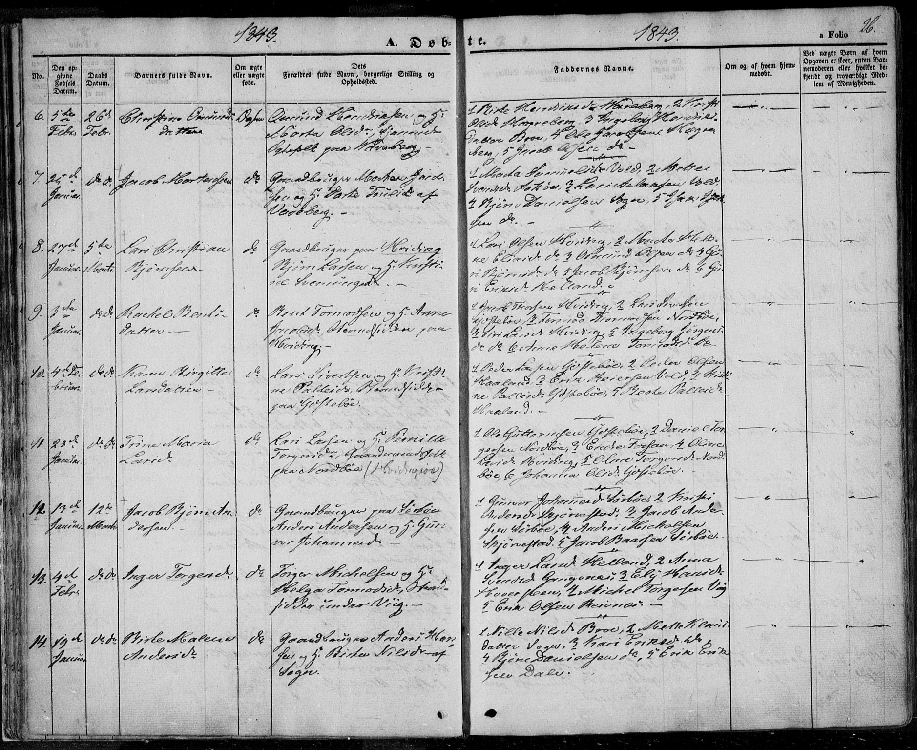 Rennesøy sokneprestkontor, AV/SAST-A -101827/H/Ha/Haa/L0005: Parish register (official) no. A 5, 1838-1859, p. 26