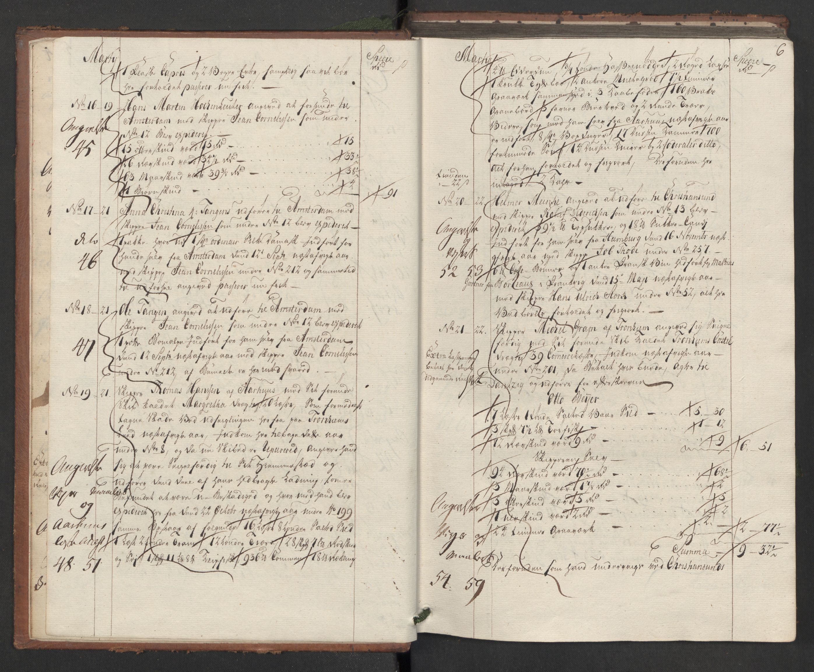 Generaltollkammeret, tollregnskaper, AV/RA-EA-5490/R33/L0035/0001: Tollregnskaper Trondheim A / Utgående hovedtollbok, 1753
